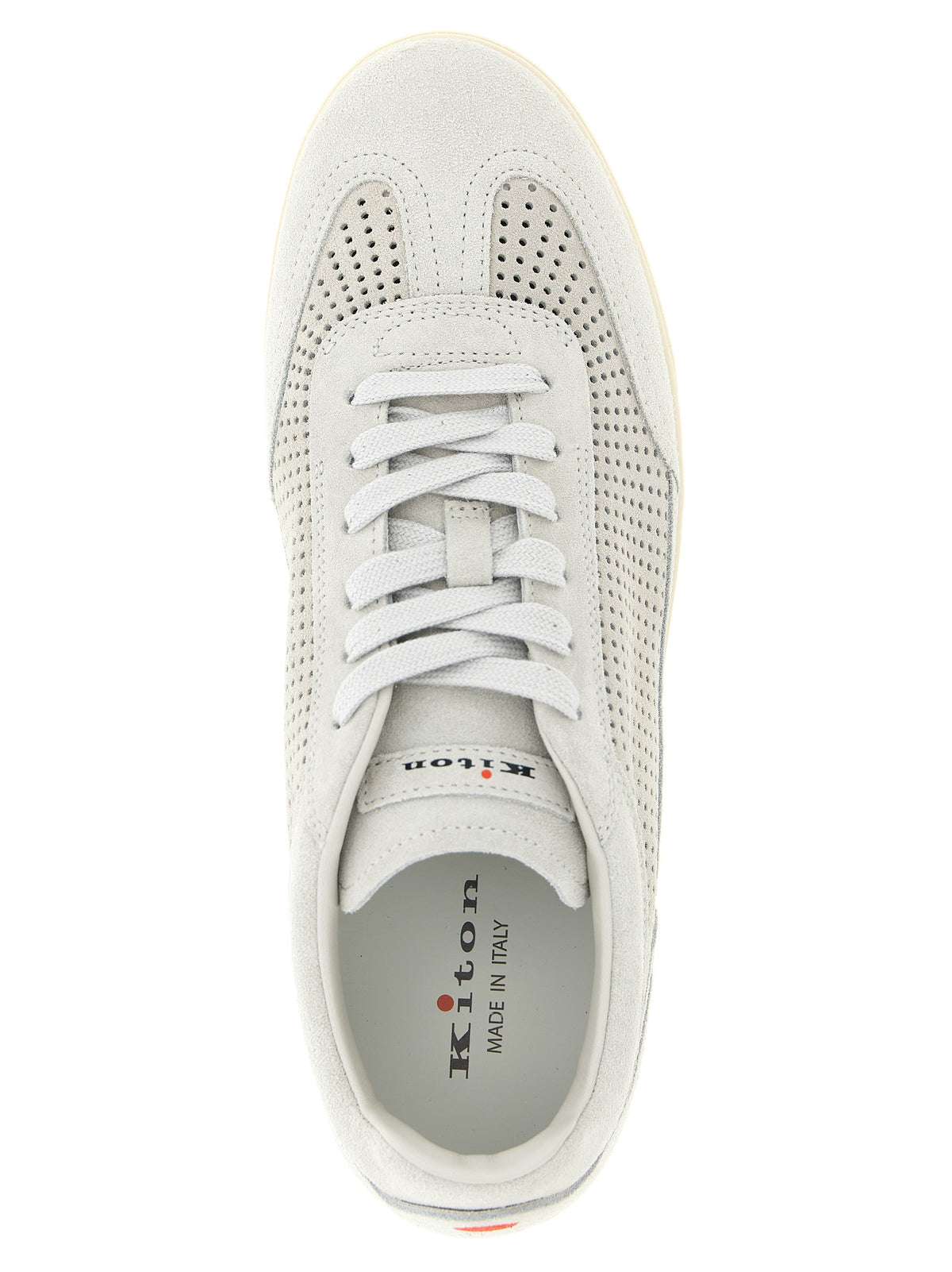 Kiton Gray Calfskin Low Top Men's Sneakers