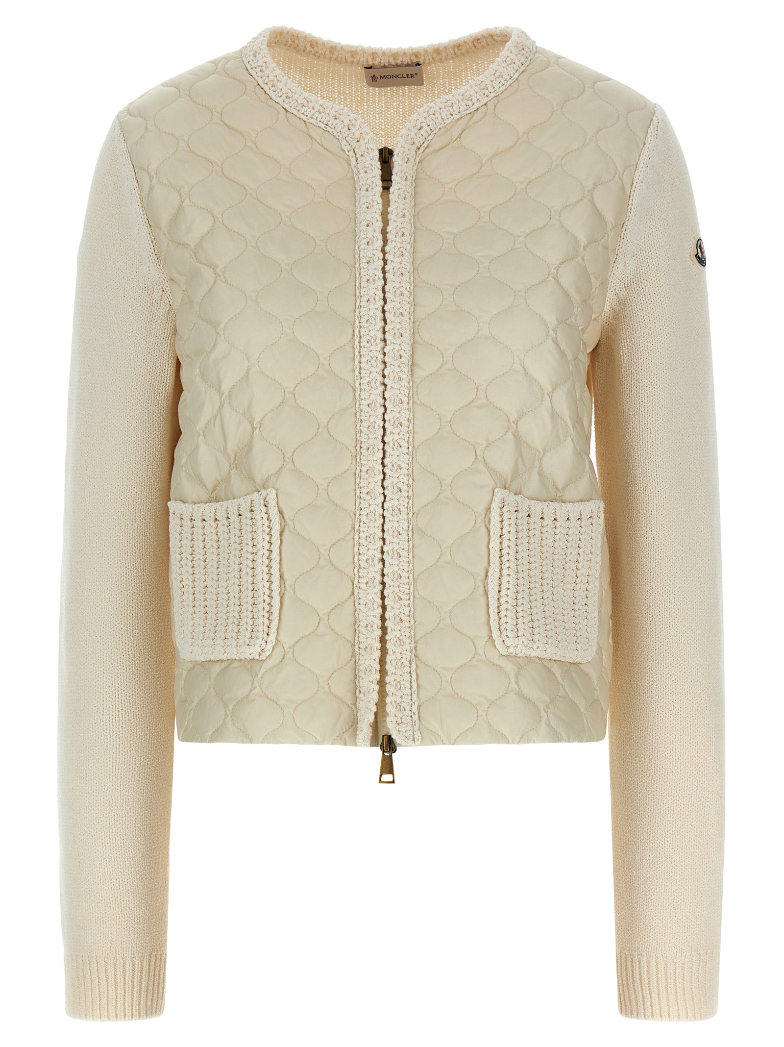 Moncler Beige Cotton Women's Cardigan