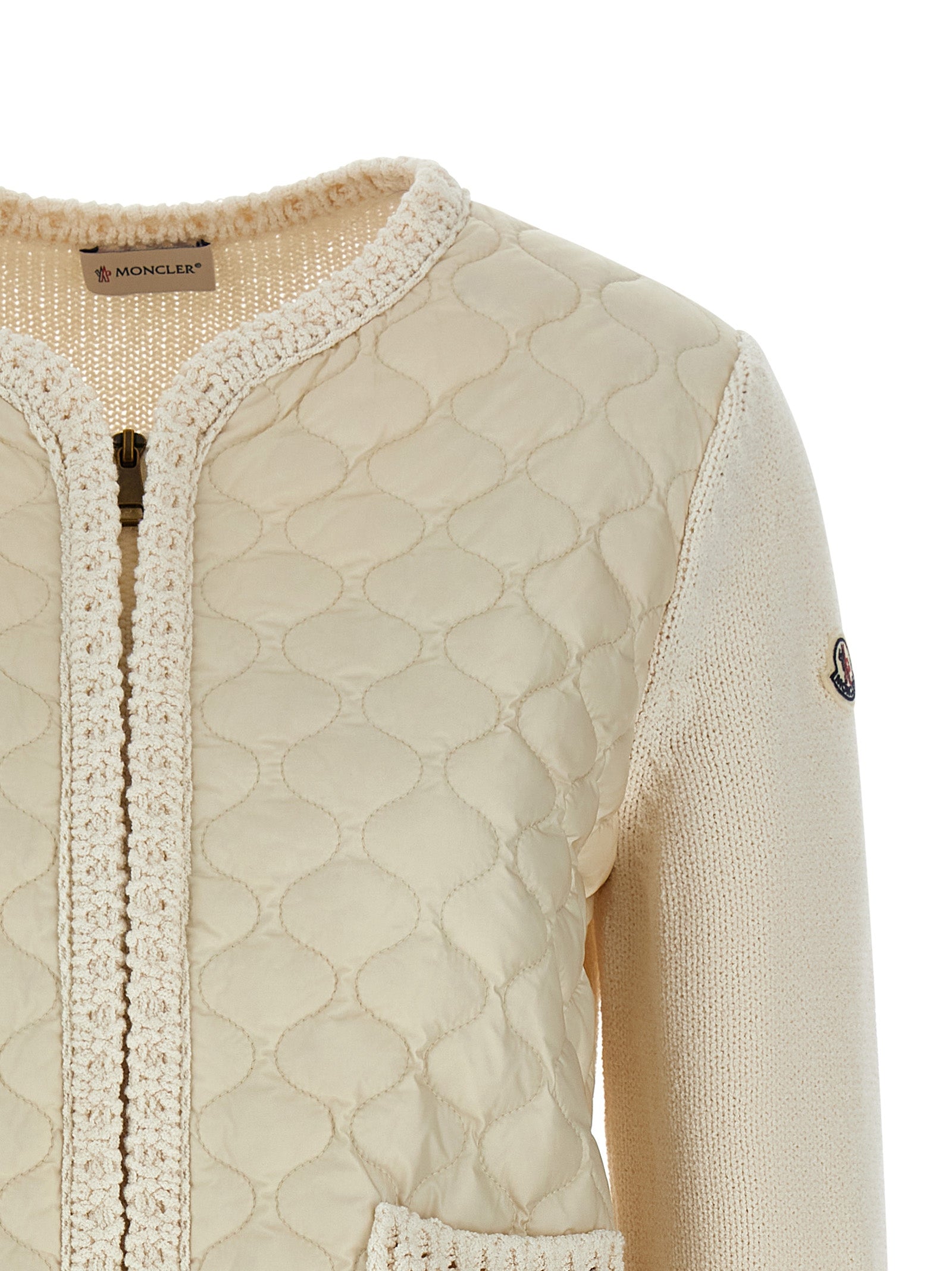 Moncler Beige Cotton Women's Cardigan