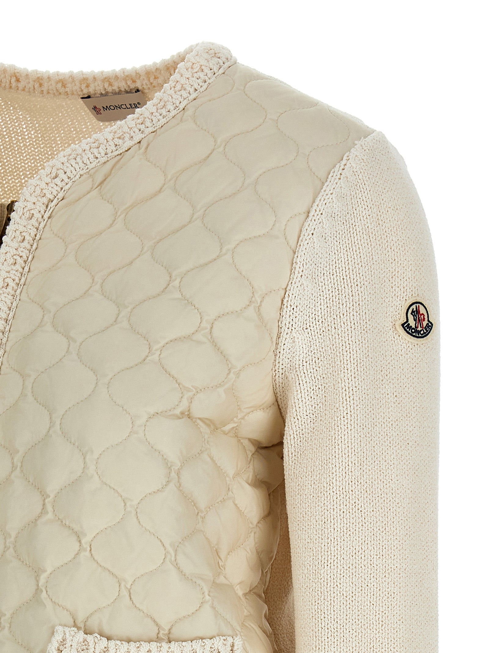 Moncler Beige Cotton Women's Cardigan