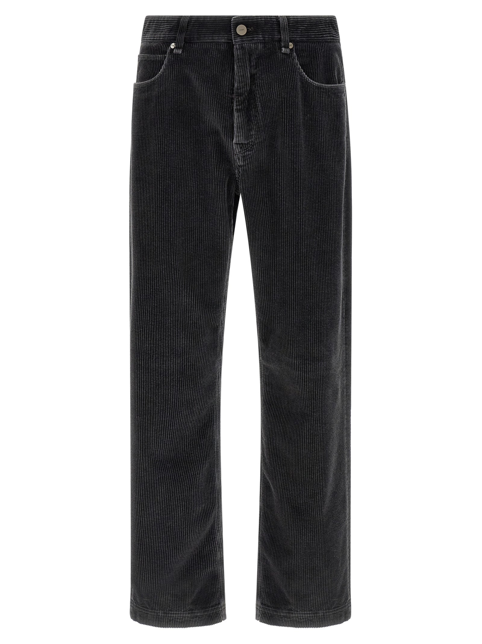 Fendi Gray Cotton Casual Men's Pants