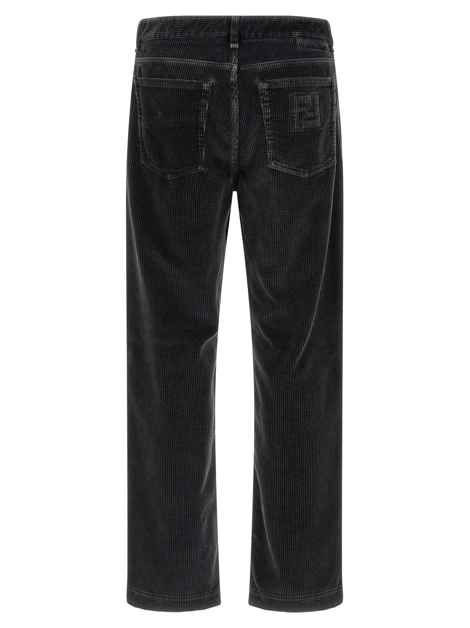 Fendi Gray Cotton Casual Men's Pants
