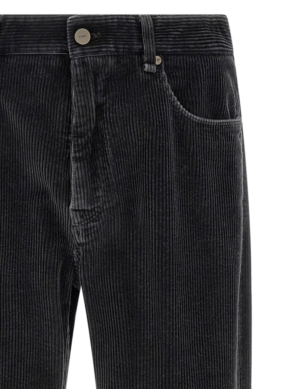 Fendi Gray Cotton Casual Men's Pants