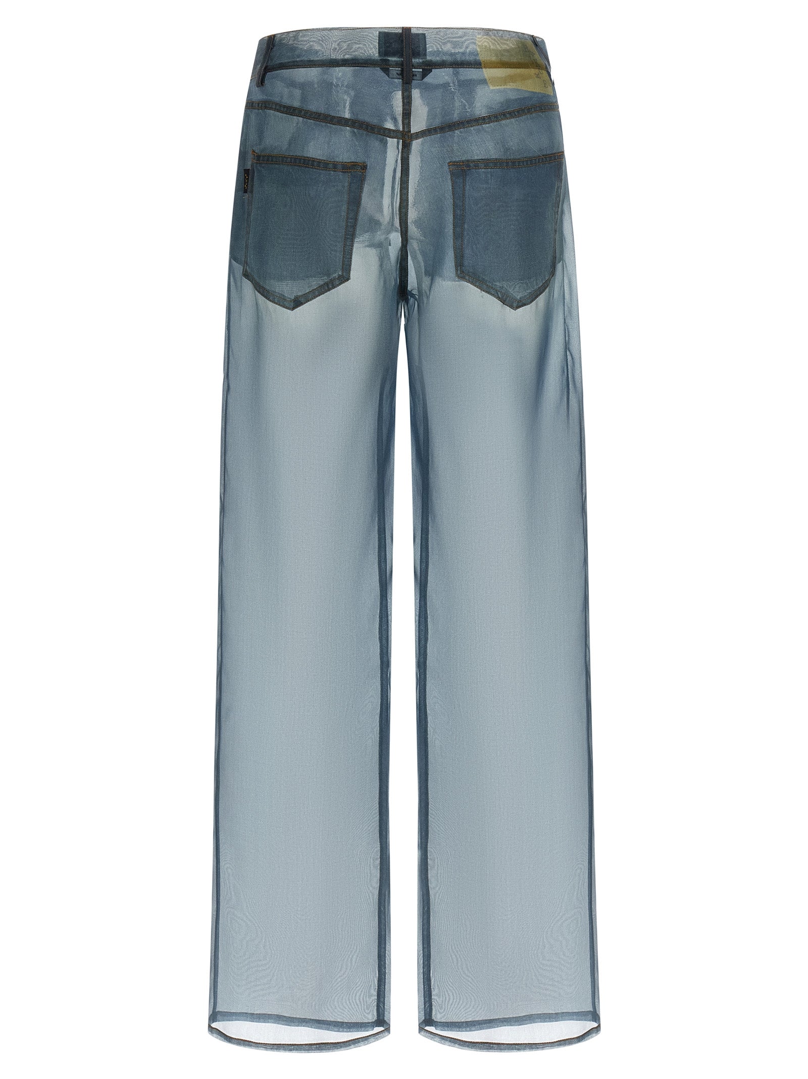 Haikure Blue Silk Casual Women's Pants