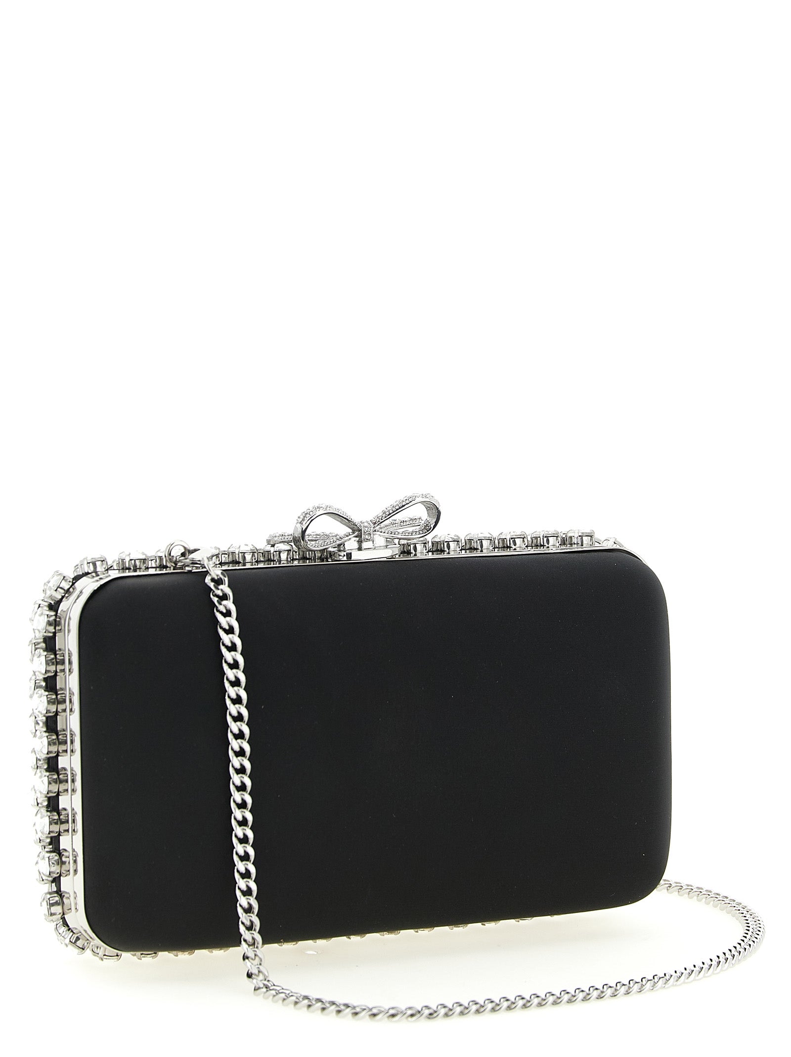Self-Portrait Black Polyester Clutch Women's Bag