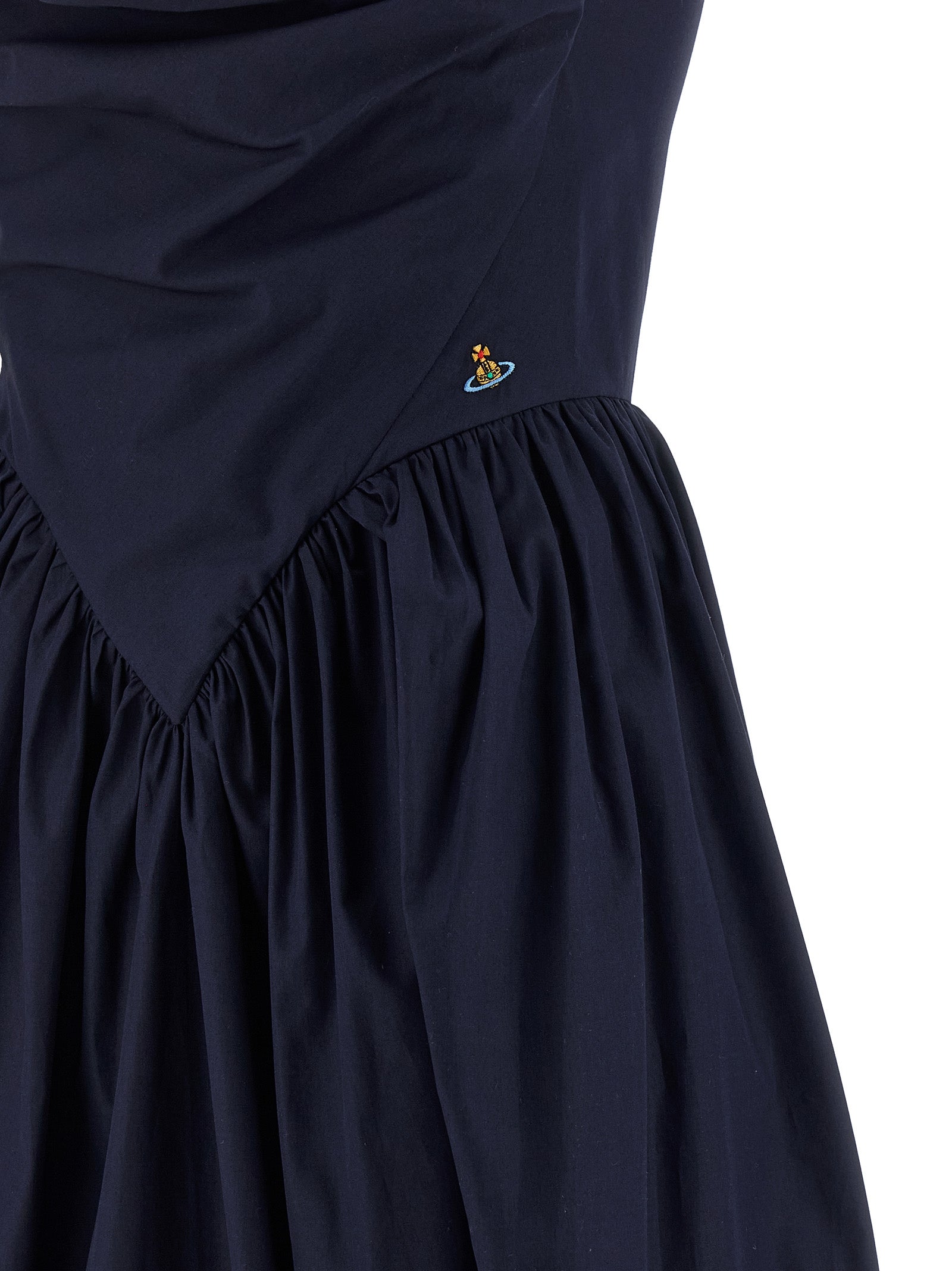 Vivienne Westwood Blue Cotton Midi Women's Dress