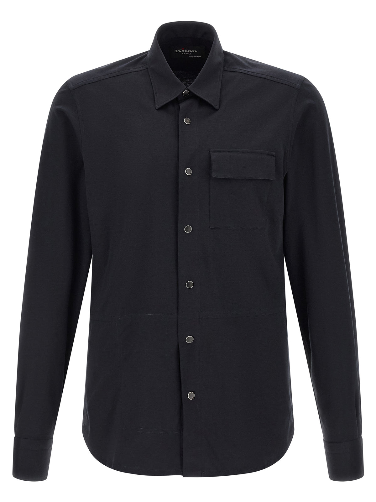 Kiton Blue Cotton Men's Blouse