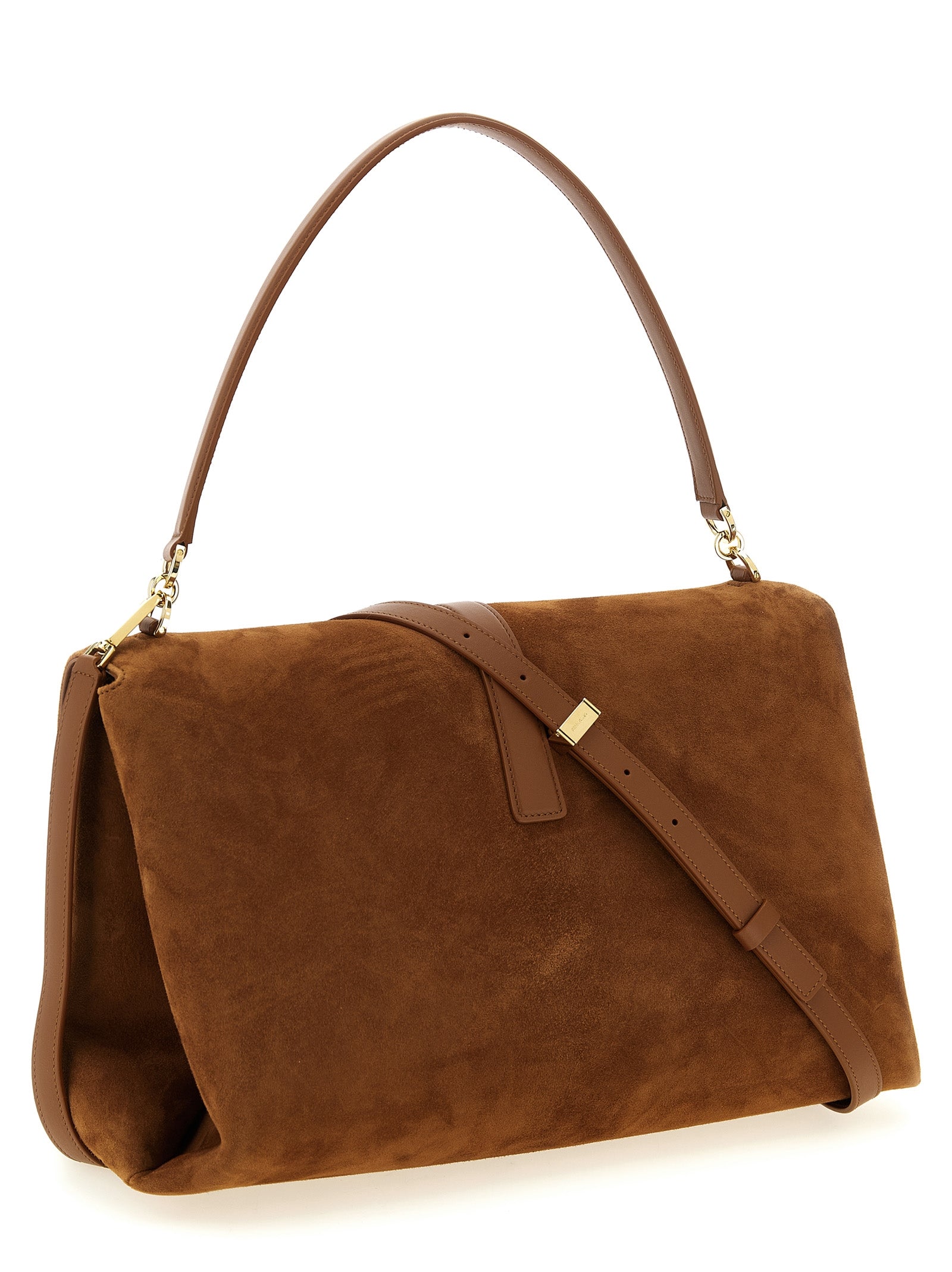 Ferragamo Brown Goatskin Shoulder Women's Bag
