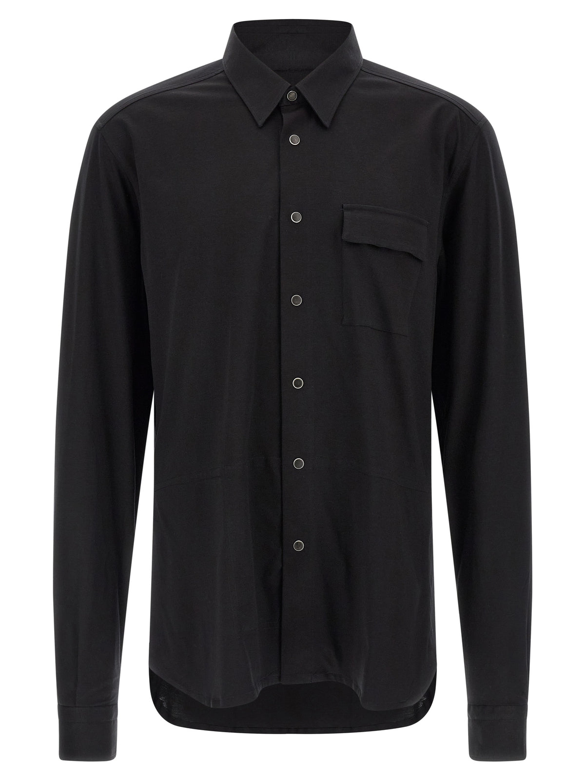 Kiton Black Cotton Men's Blouse