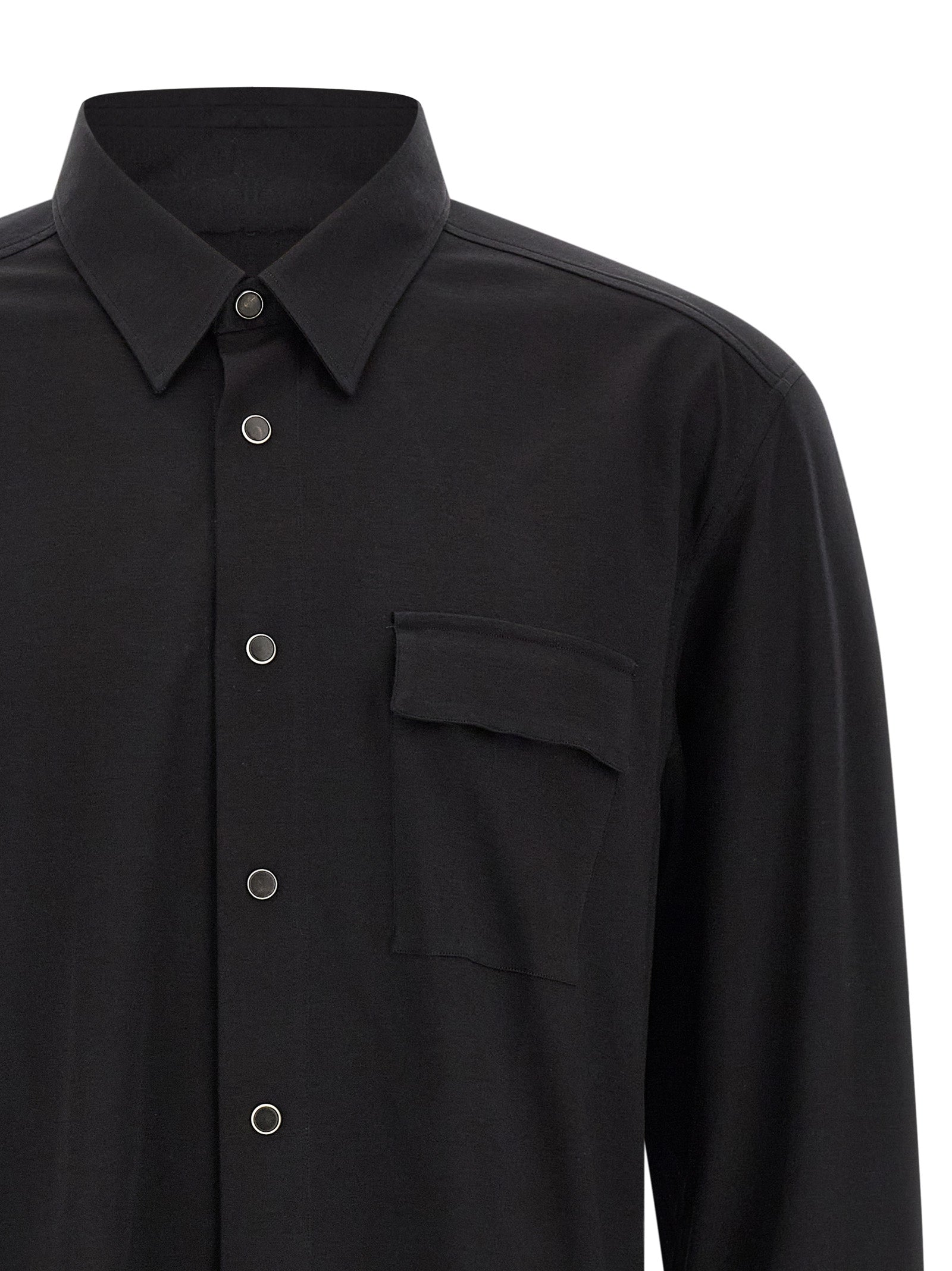 Kiton Black Cotton Men's Blouse