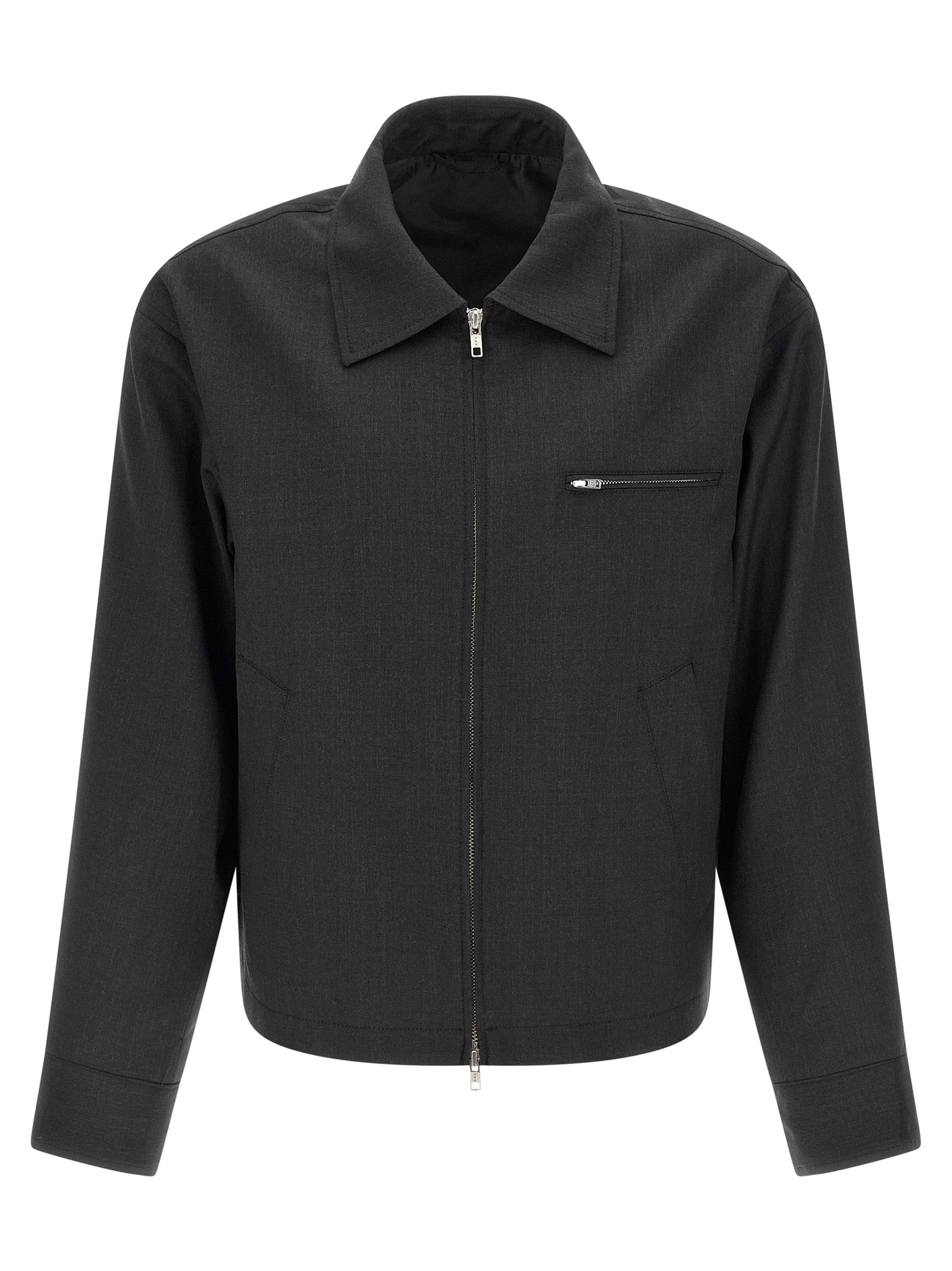 MFPEN Gray Wool Full-Length Men's Jacket