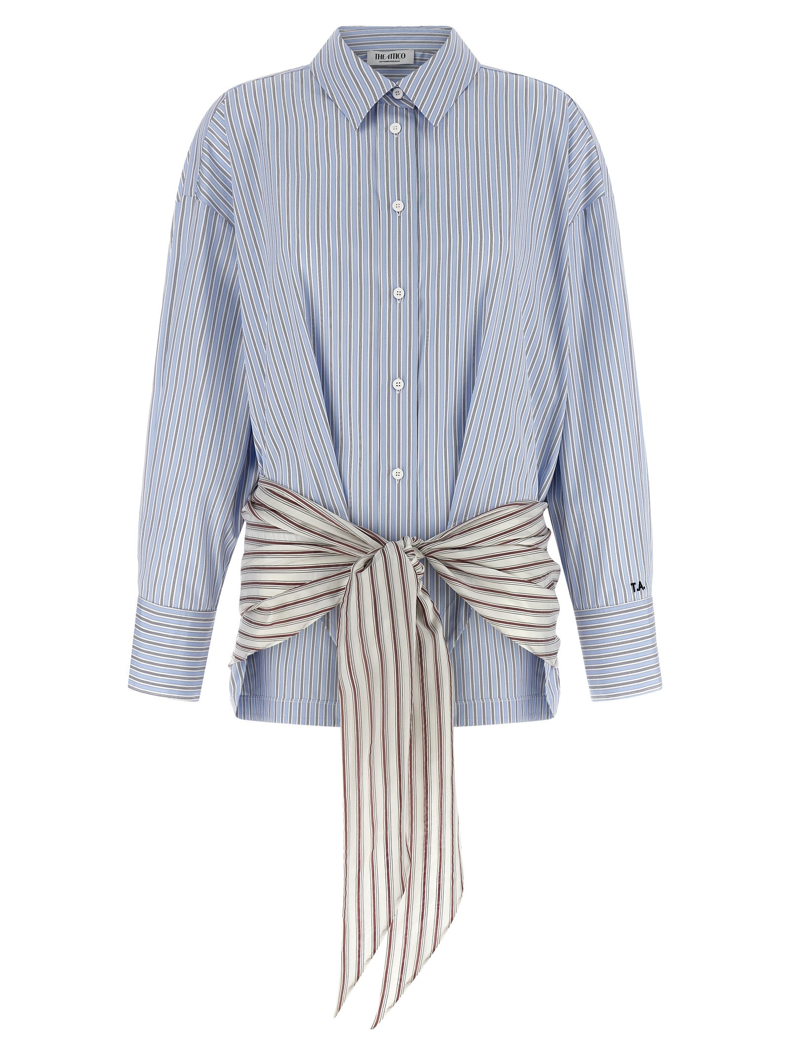 The Attico Blue Cotton Short Women's Dress