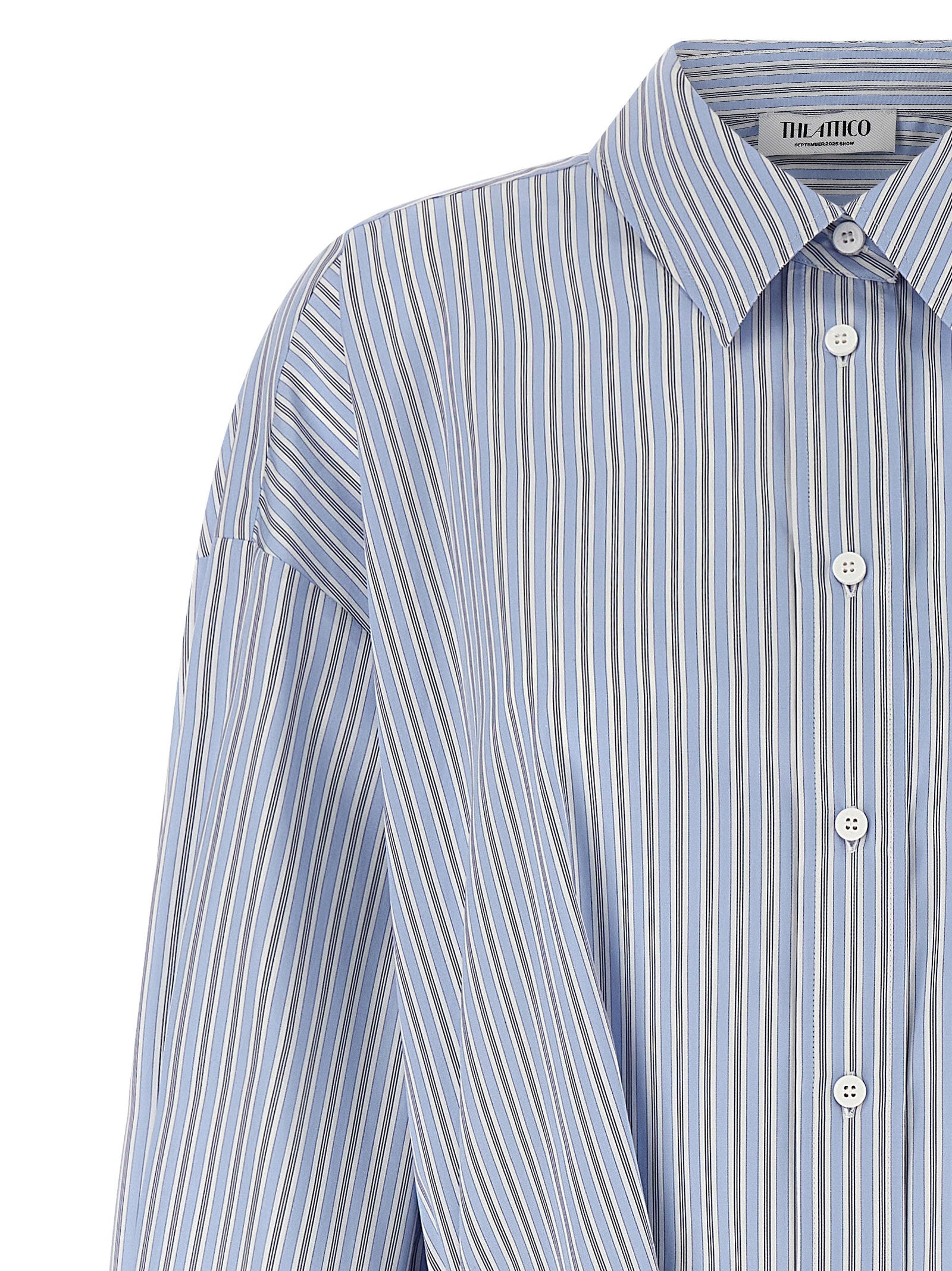 The Attico Blue Cotton Short Women's Dress