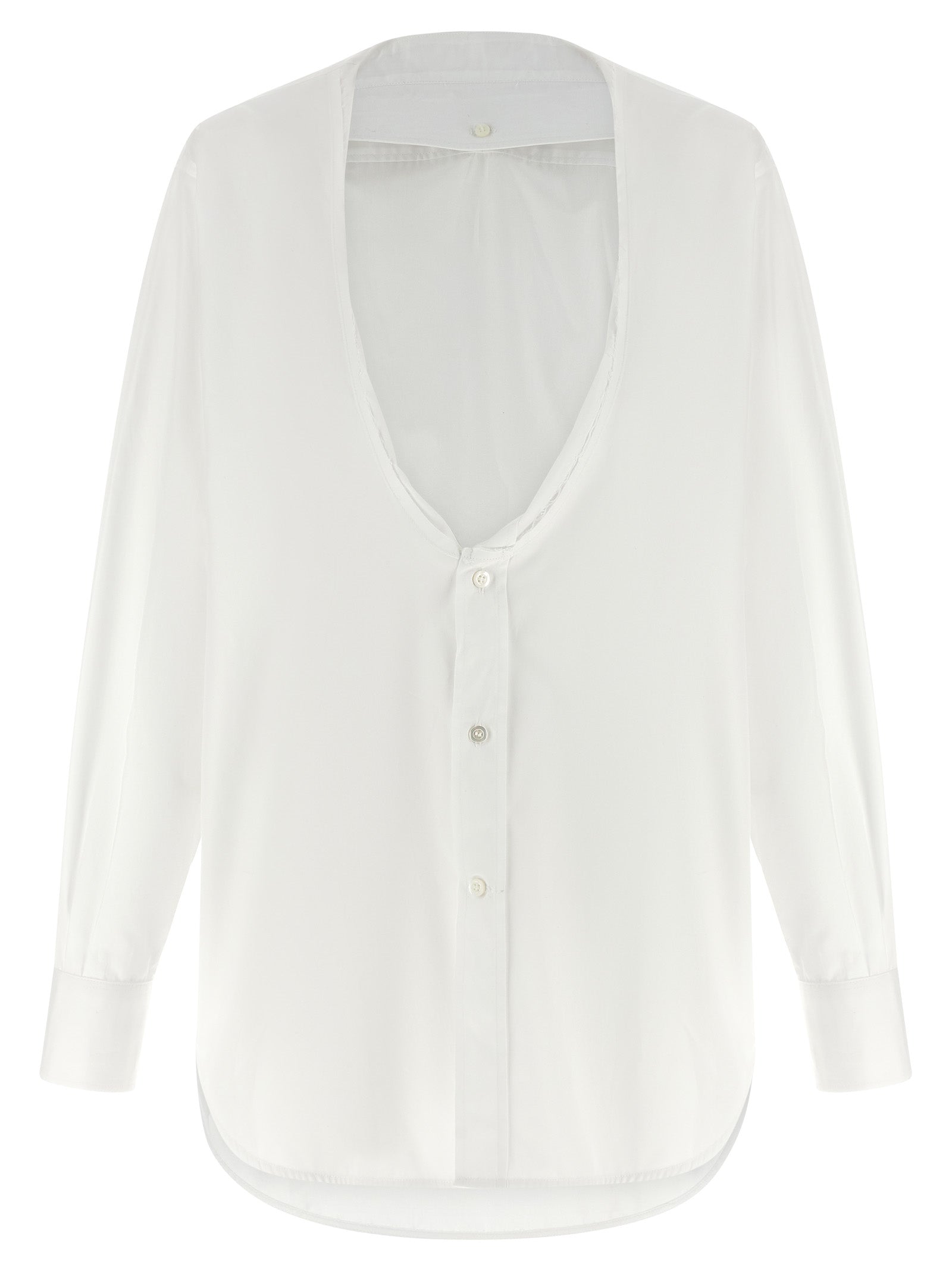 Maison Margiela White Cotton Women's Blouse