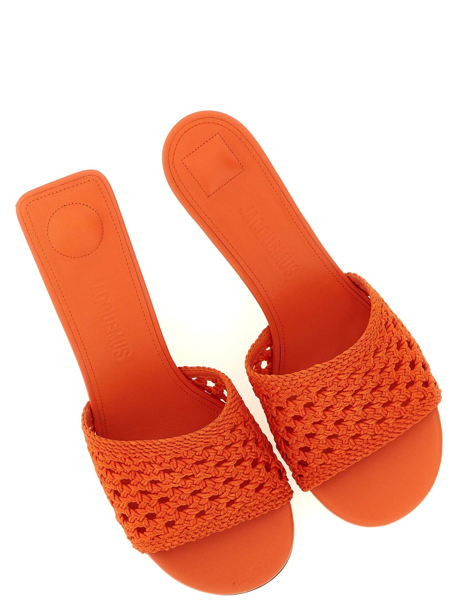 Jacquemus Orange Polyester Platform Women's Sandals