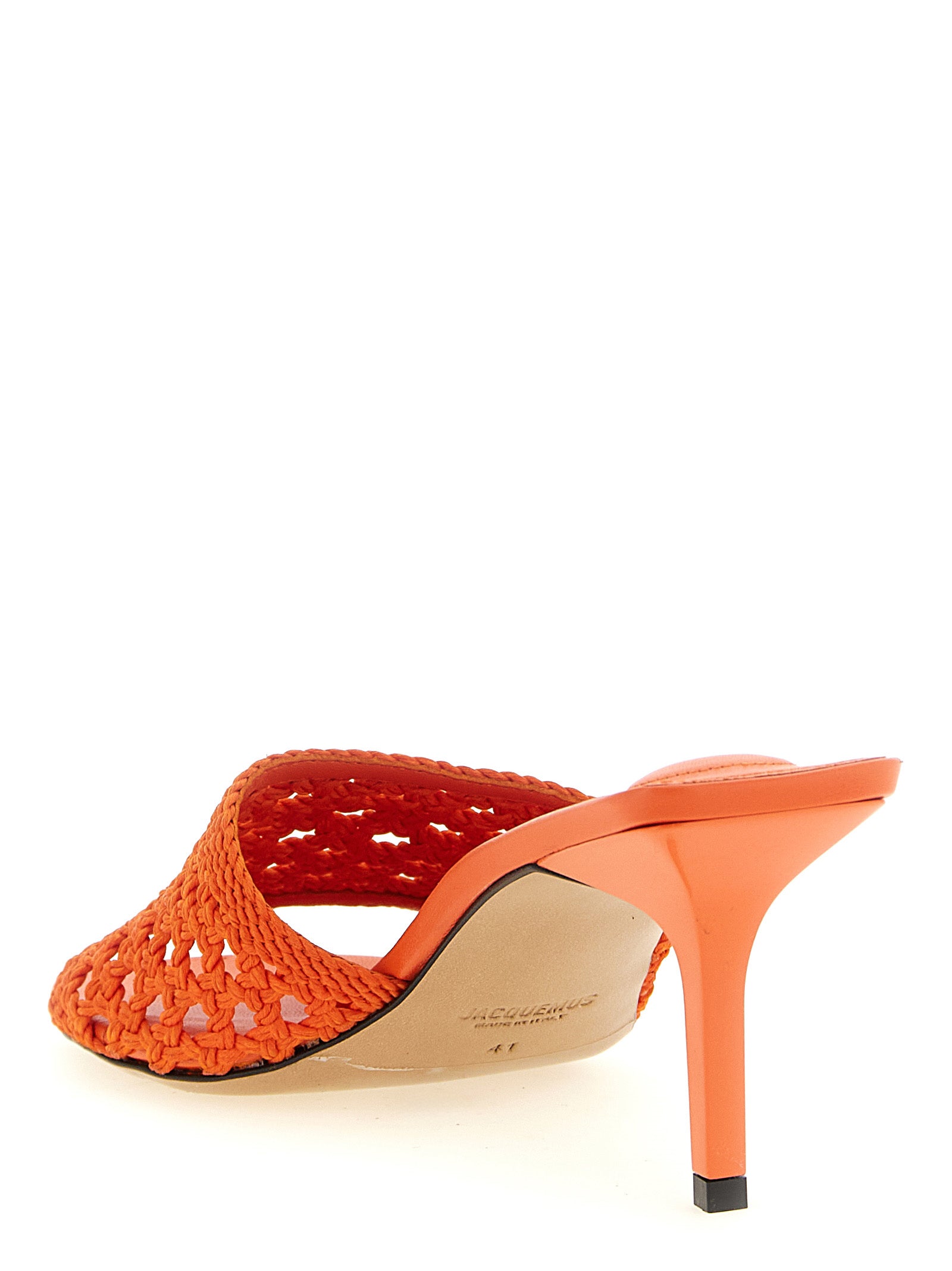 Jacquemus Orange Polyester Platform Women's Sandals