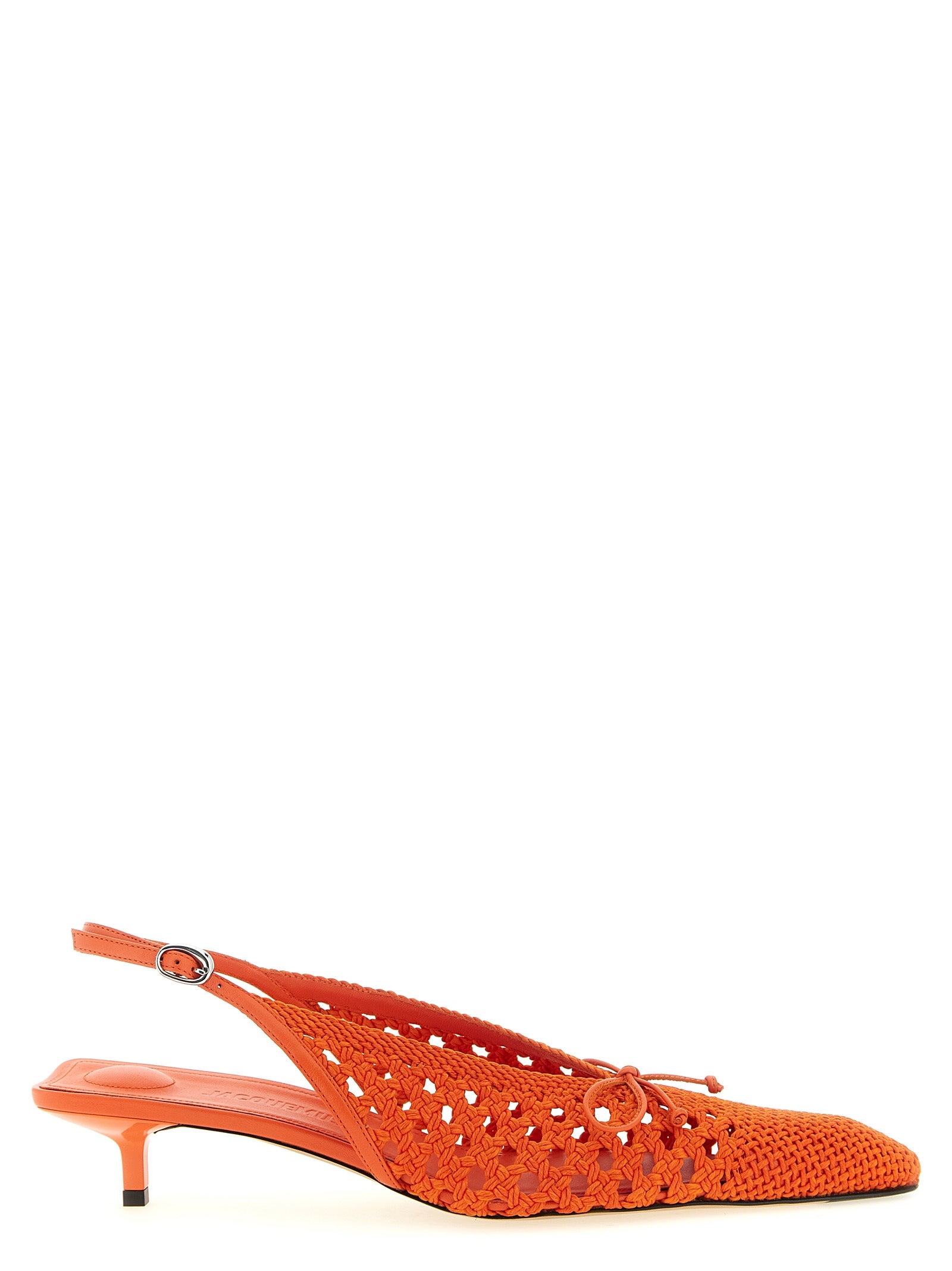 Jacquemus Orange Polyester Mid Heel Women's Pumps