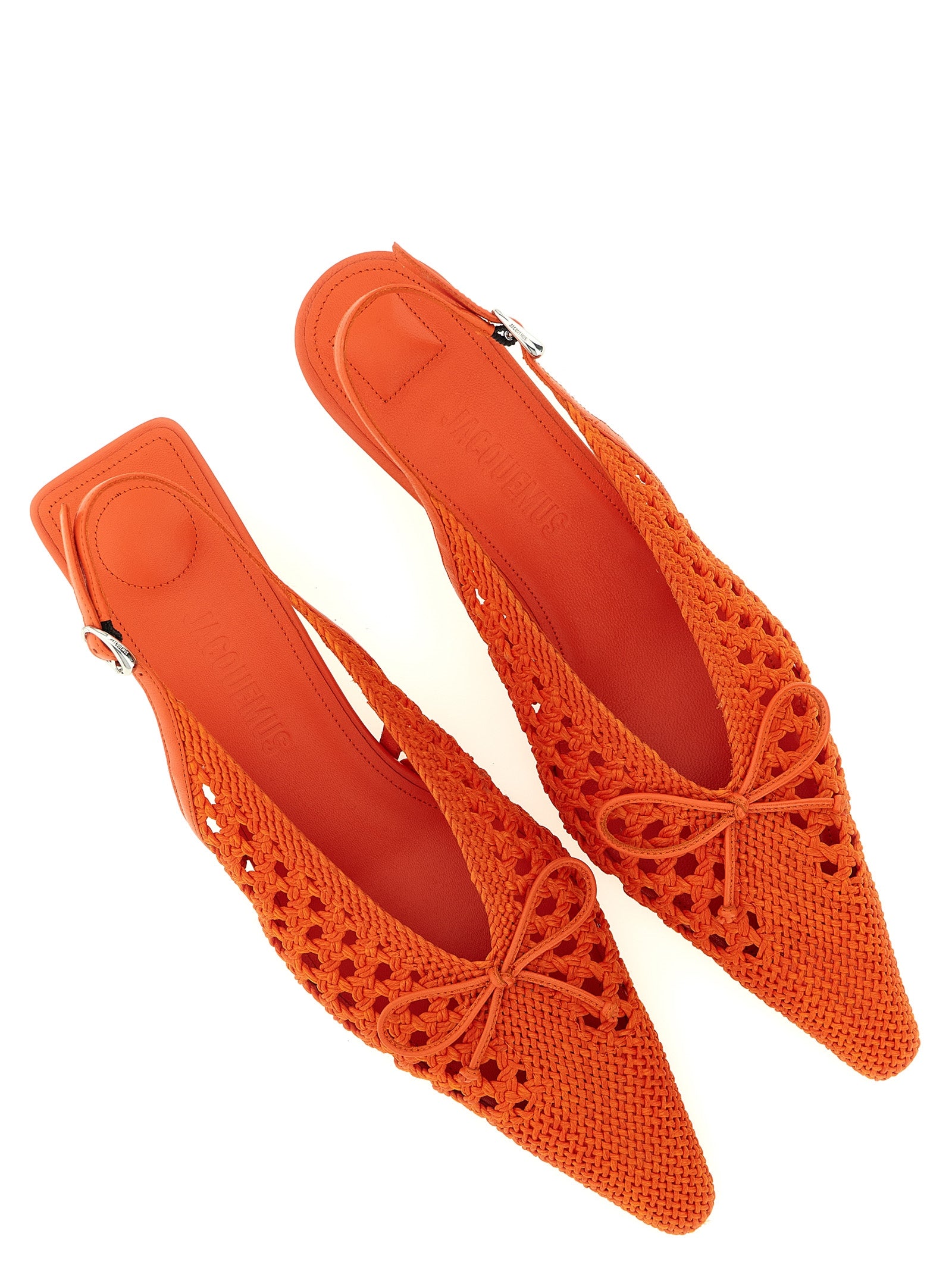 Jacquemus Orange Polyester Mid Heel Women's Pumps