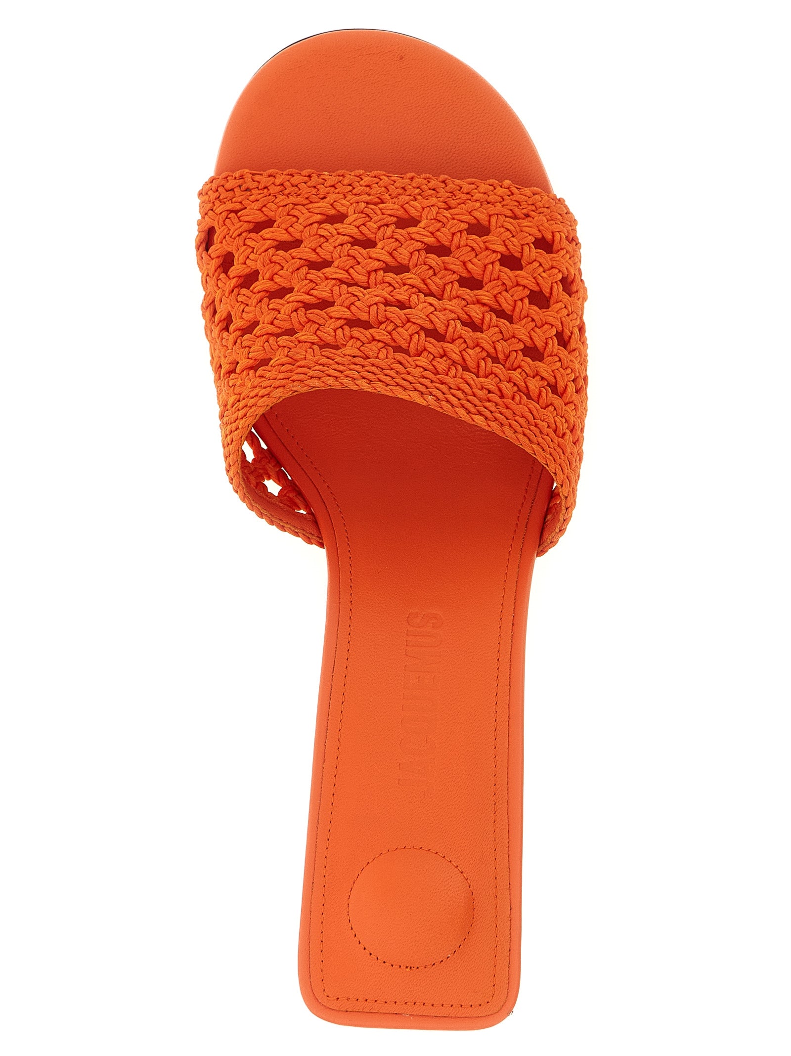 Jacquemus Orange Polyester Platform Women's Sandals