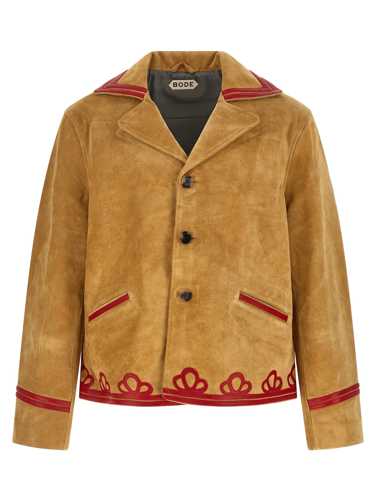 BODE Beige Cowhide Leather Men's Jacket