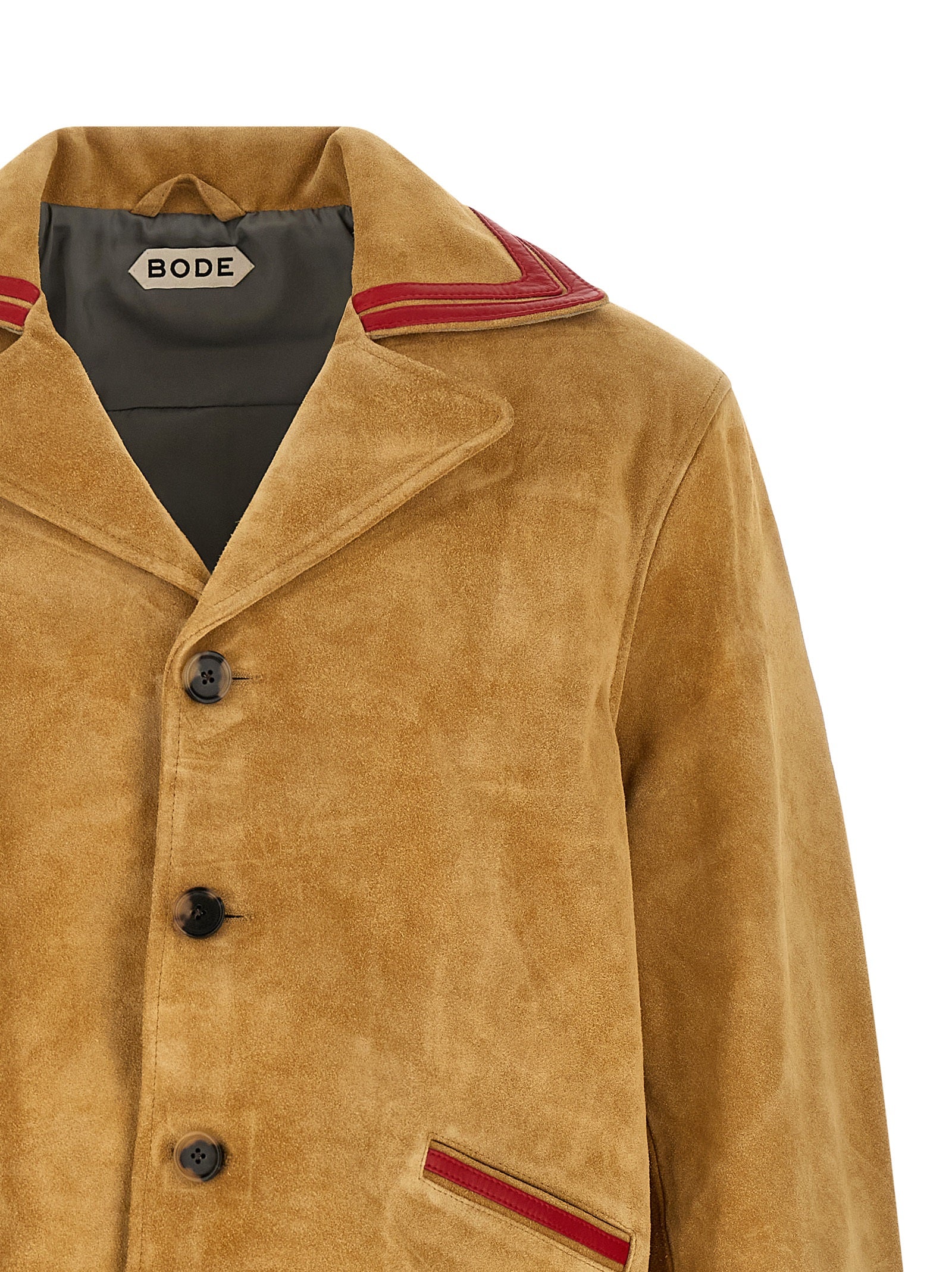 BODE Beige Cowhide Leather Men's Jacket