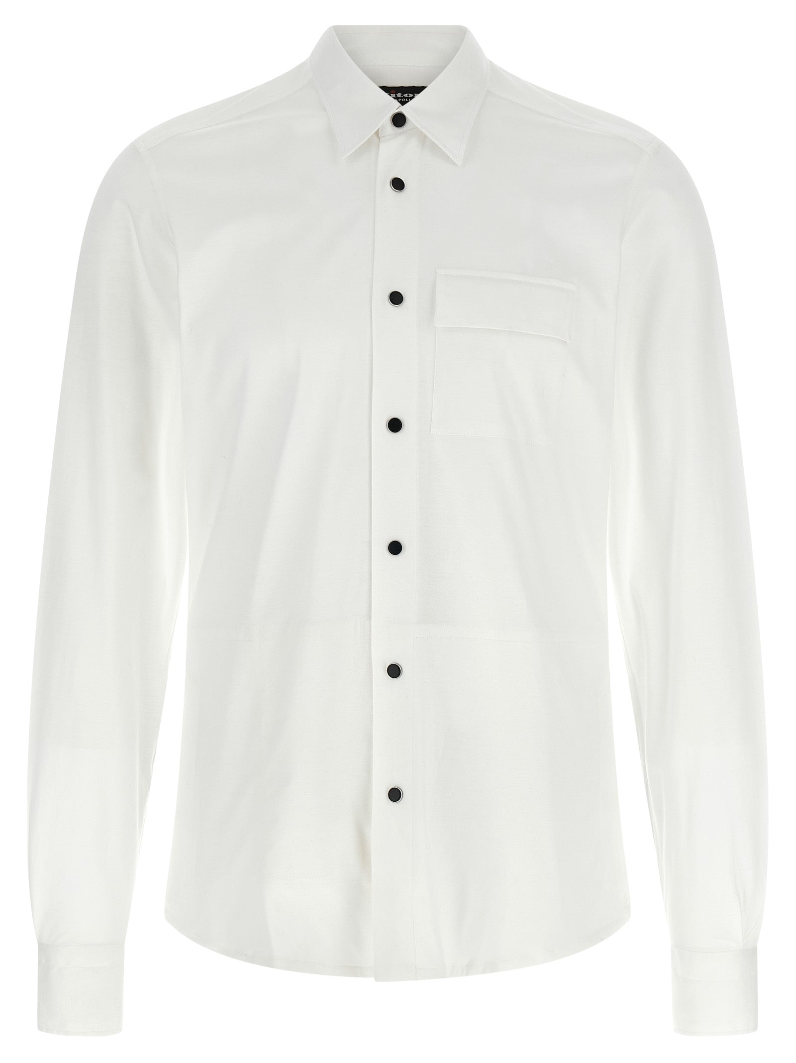 Kiton White Cotton Men's Blouse