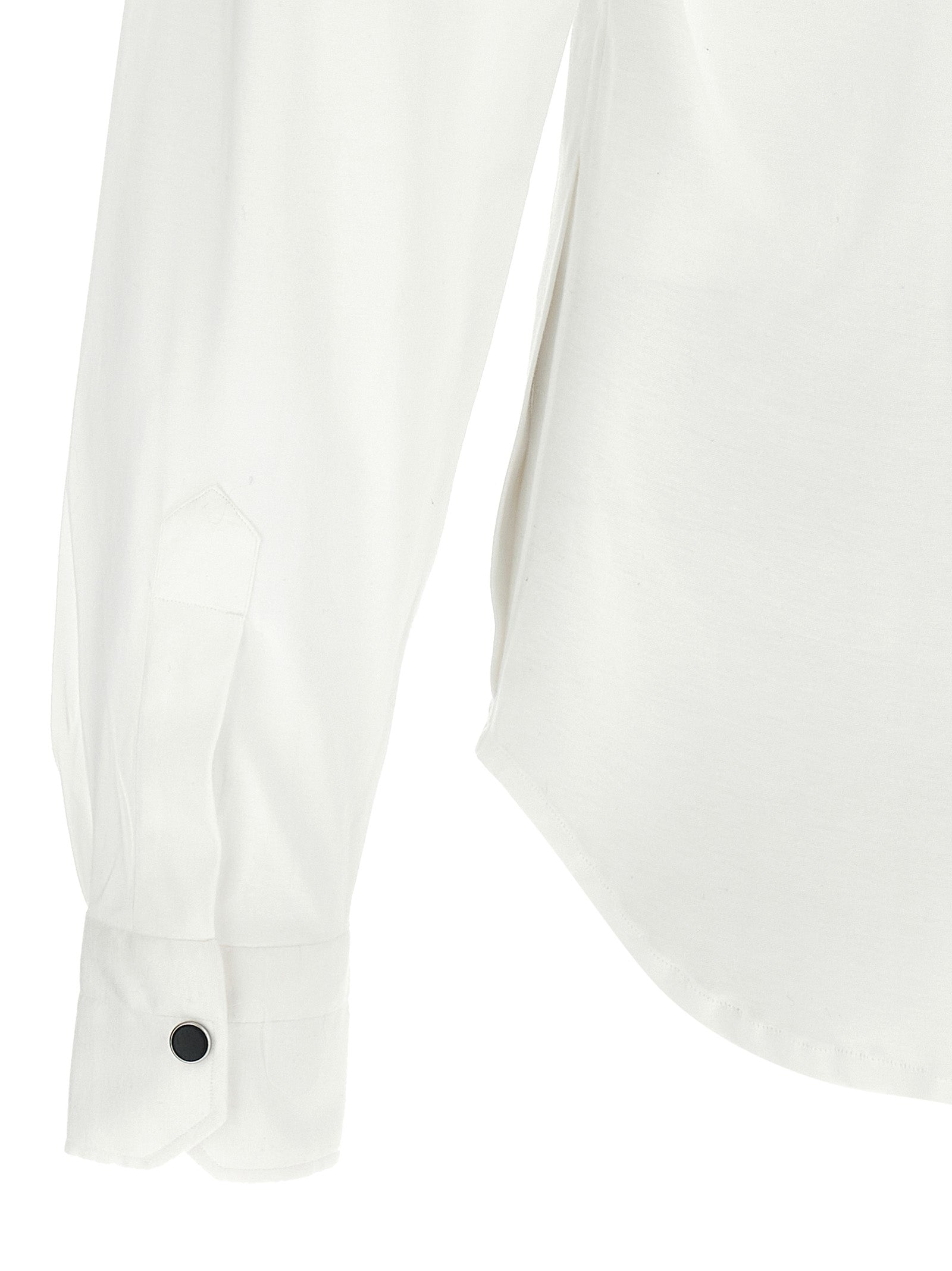 Kiton White Cotton Men's Blouse