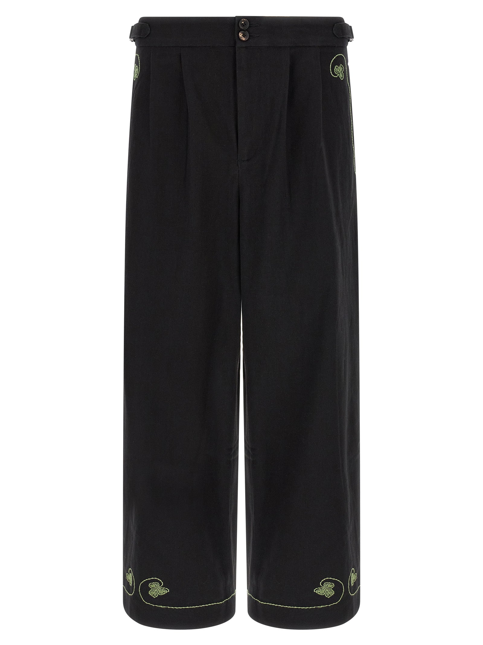BODE Black Cotton Casual Men's Pants