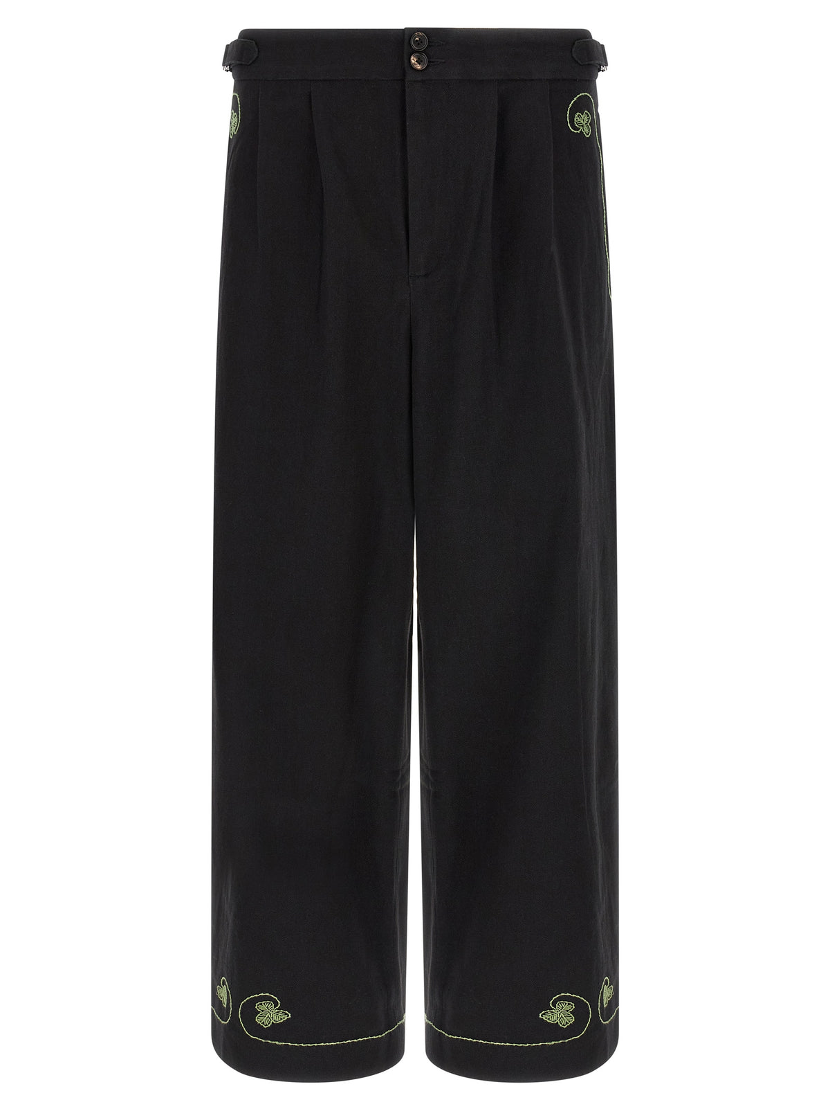 BODE Black Cotton Casual Men's Pants