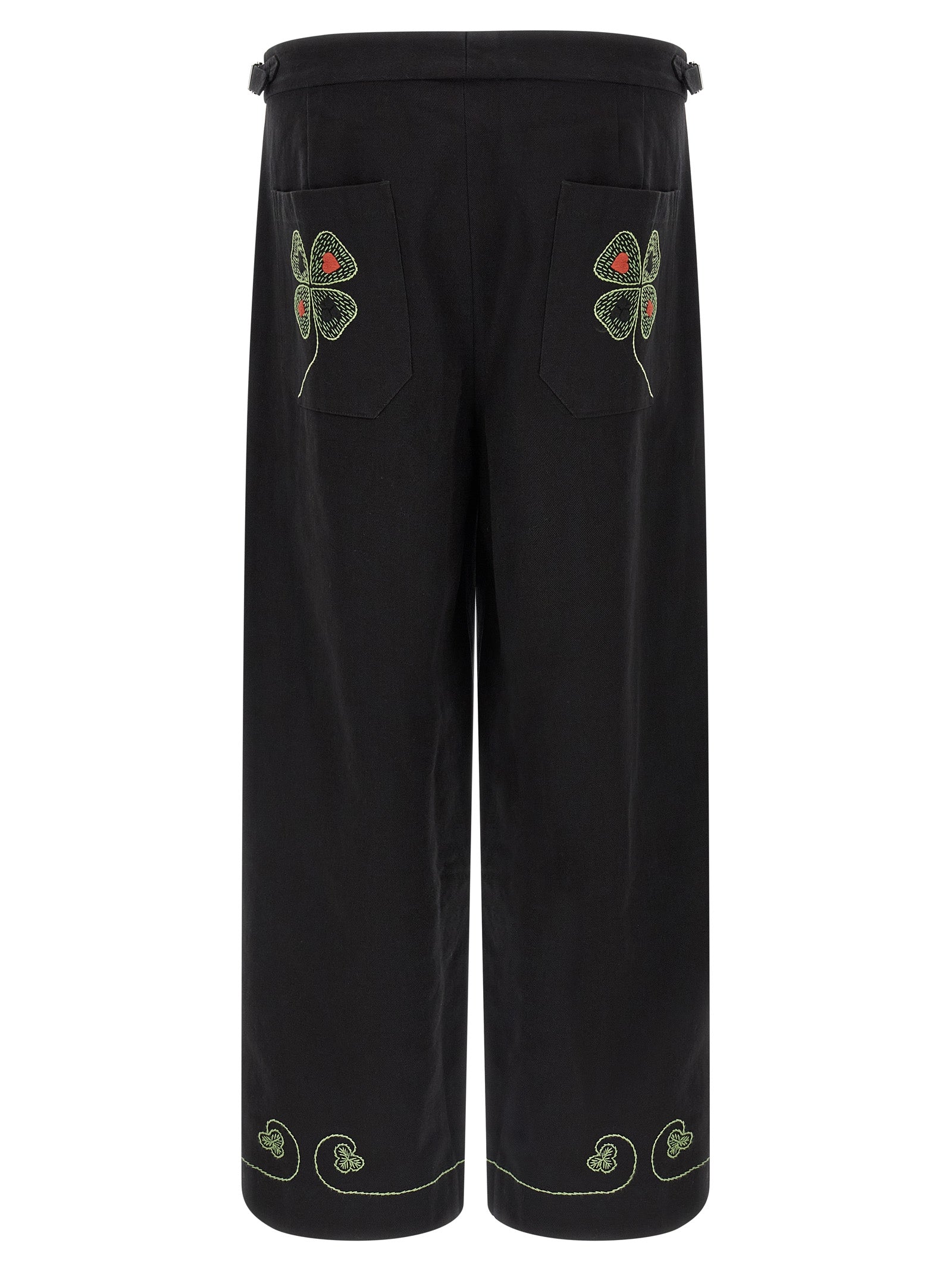 BODE Black Cotton Casual Men's Pants