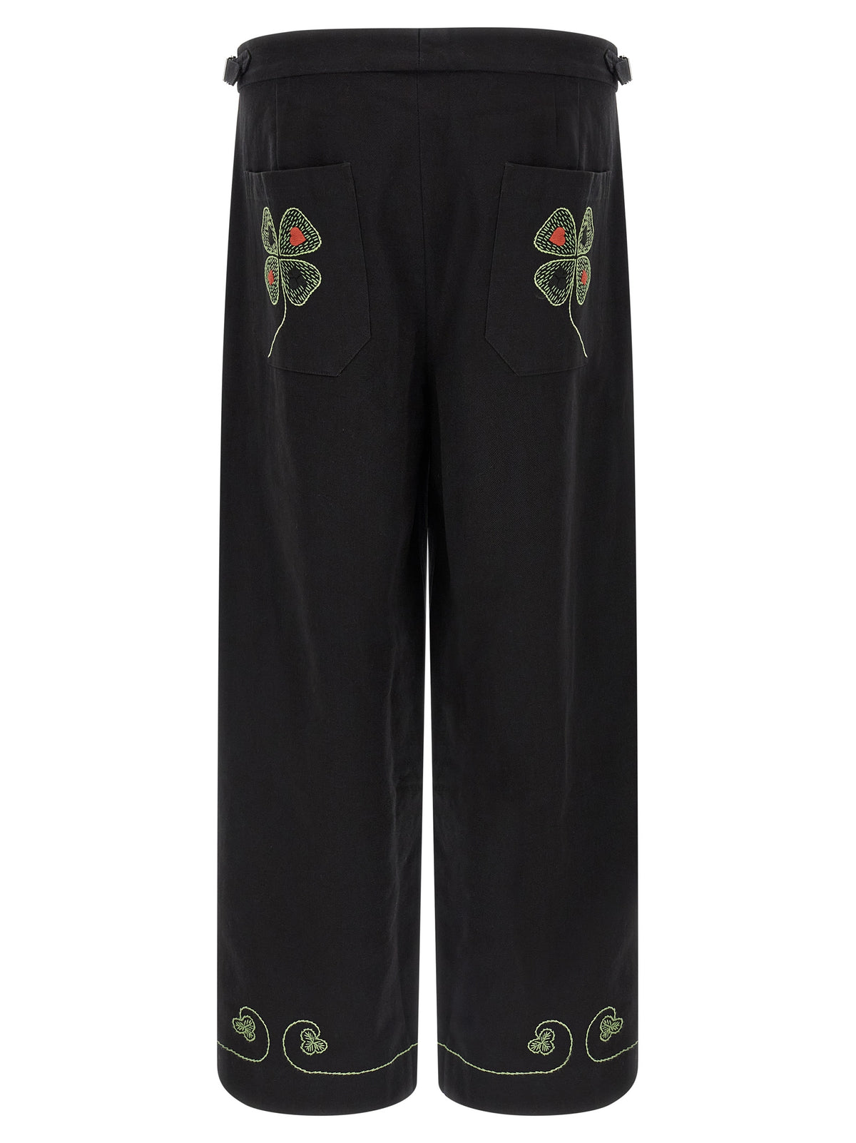 BODE Black Cotton Casual Men's Pants