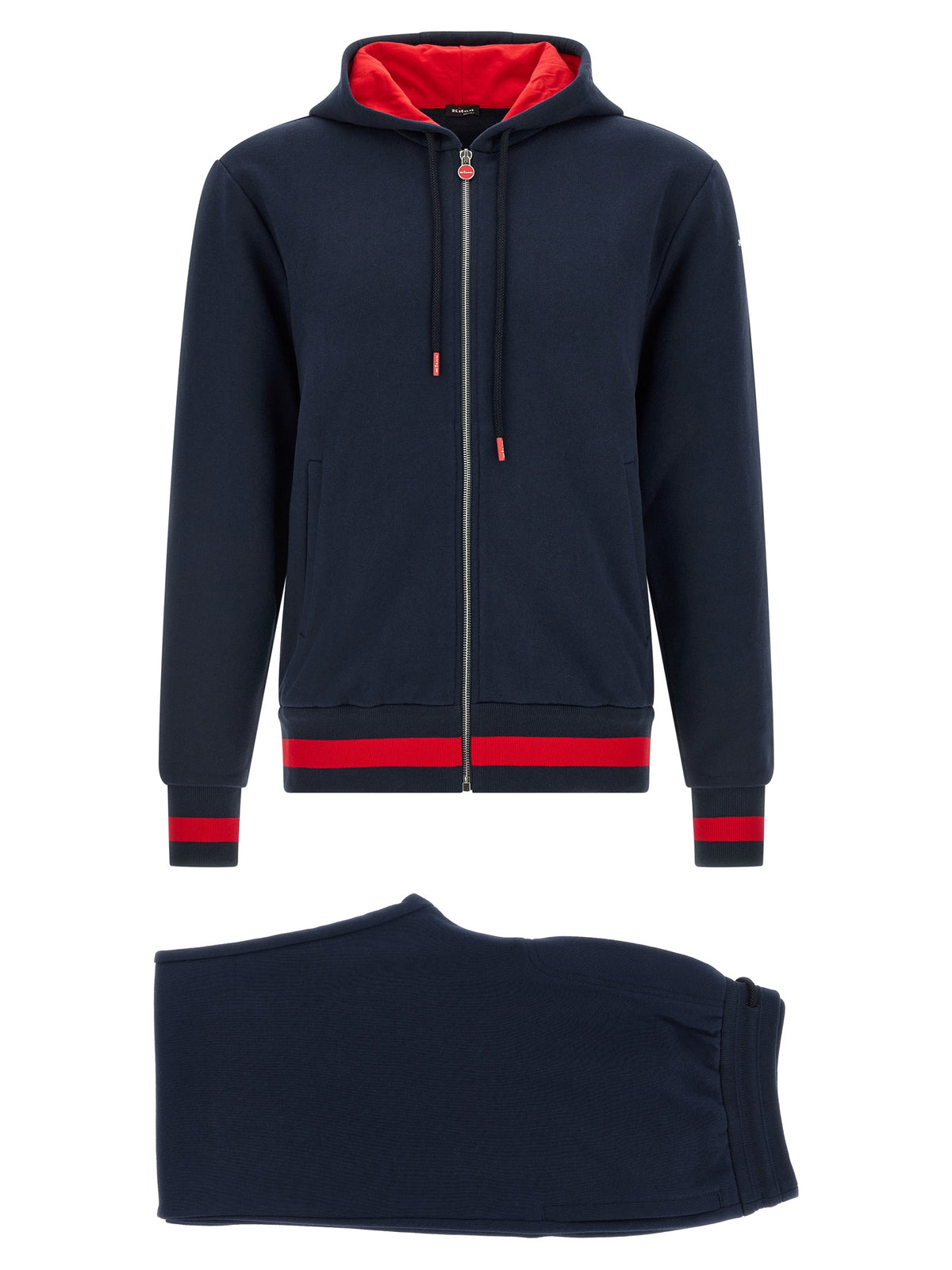 Kiton Blue Cotton Men's Sweatsuit