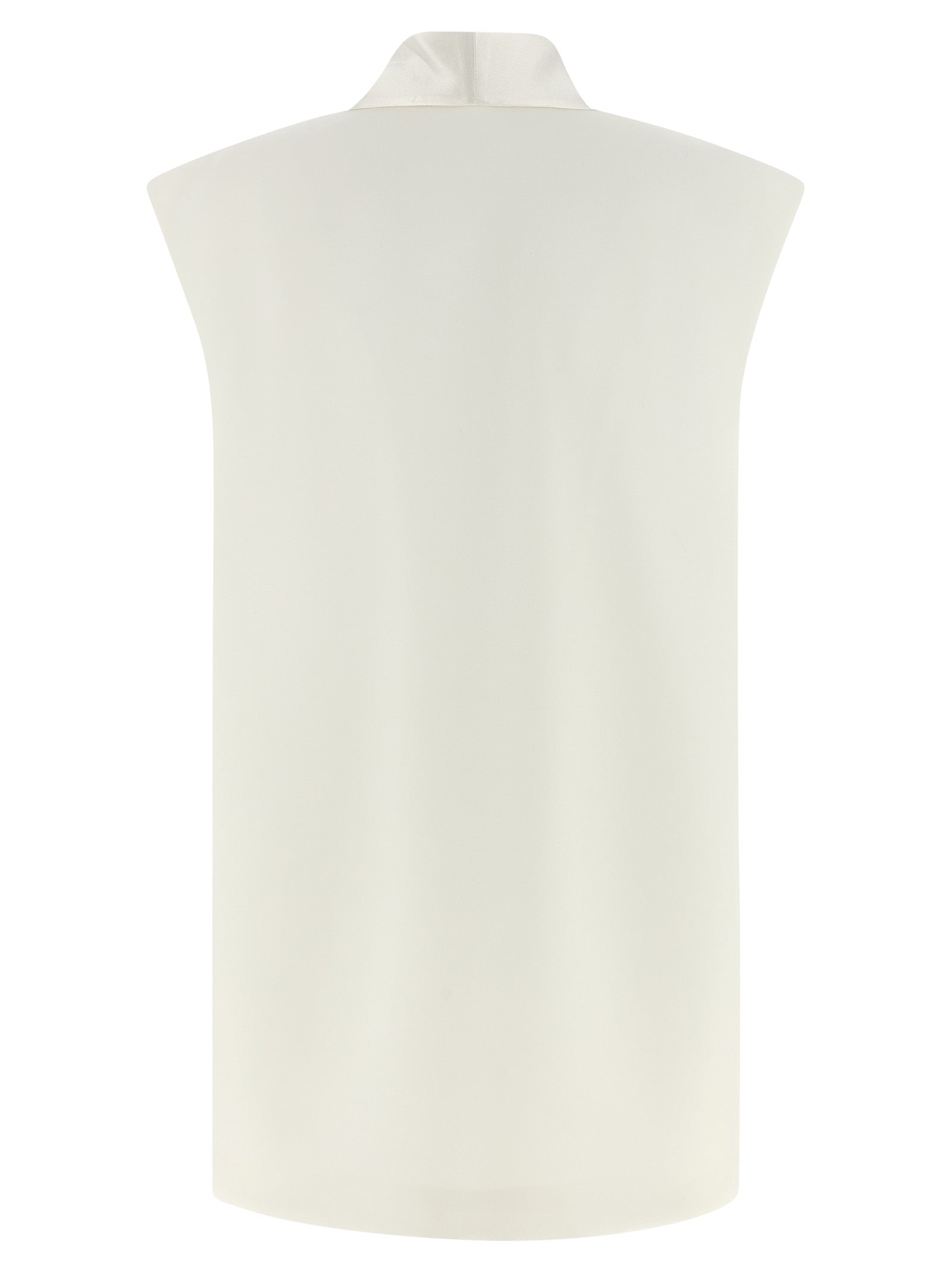 DI.LA3 PARI' White Viscose Sleeveless Women's Jacket