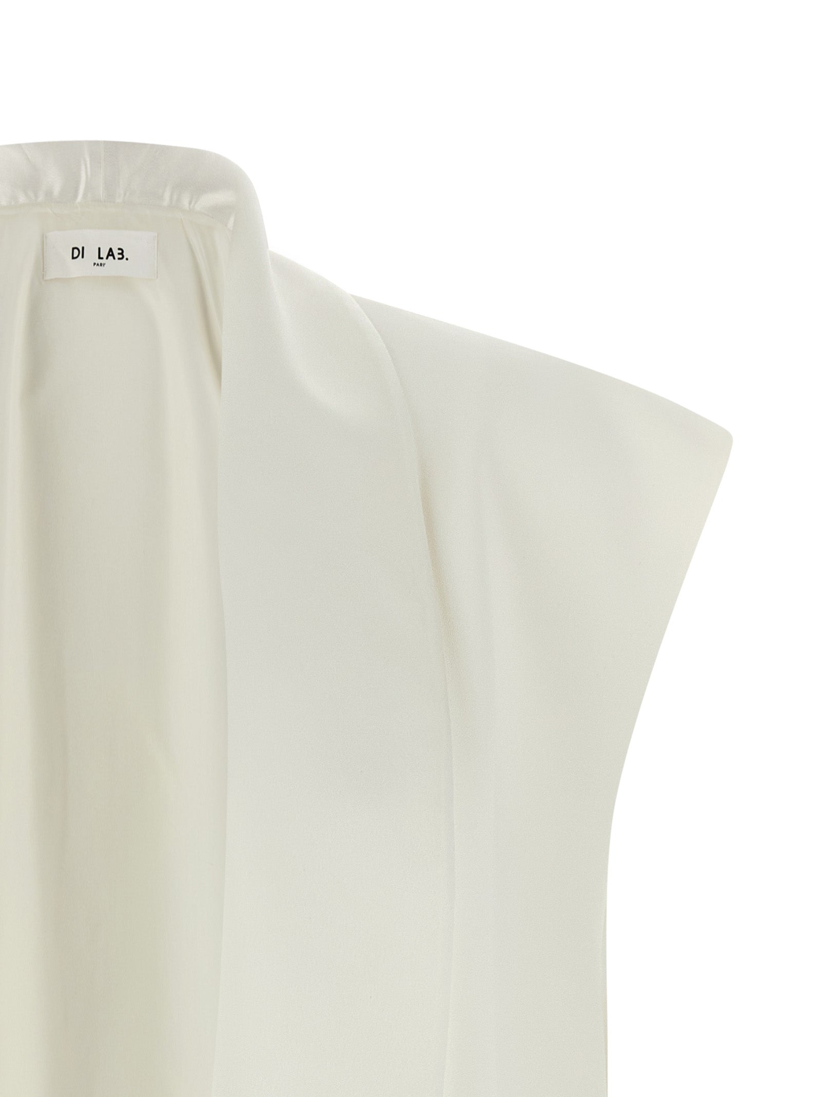 DI.LA3 PARI' White Viscose Sleeveless Women's Jacket