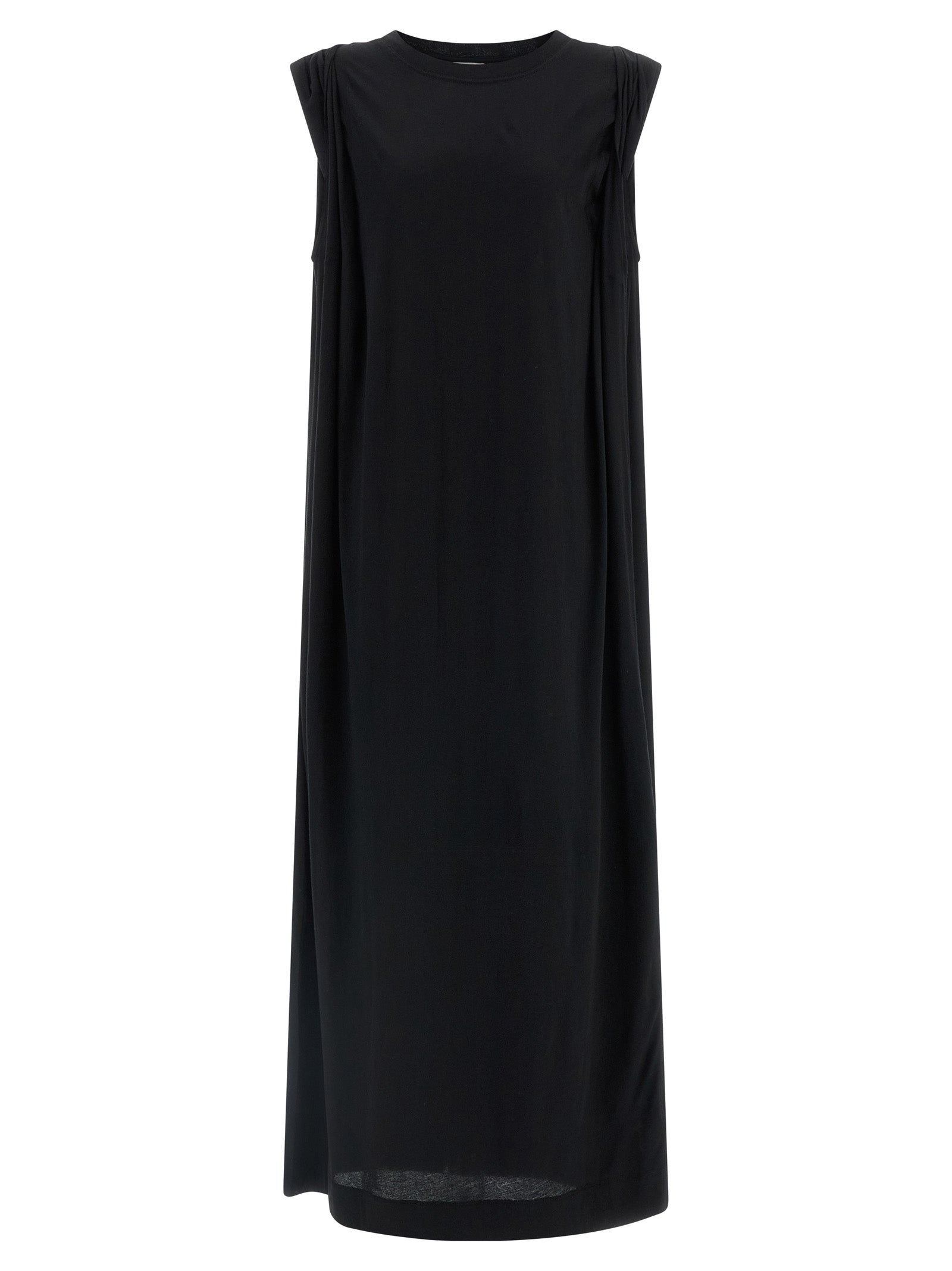 Dries Van Noten Black Cotton Long Women's Dress