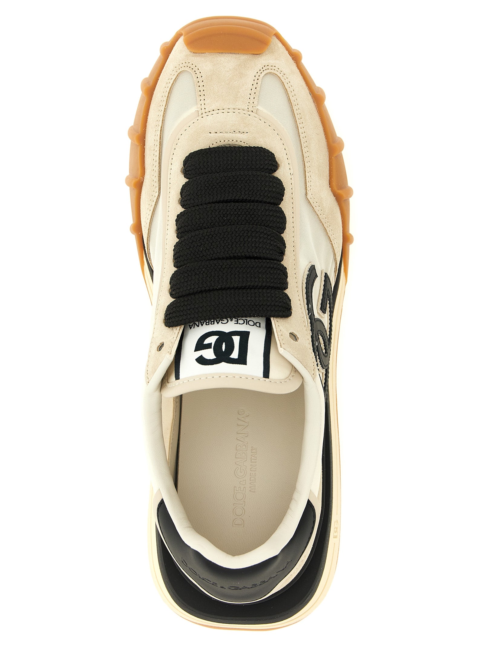 Dolce & Gabbana Black Calfskin Athletic Men's Sneakers