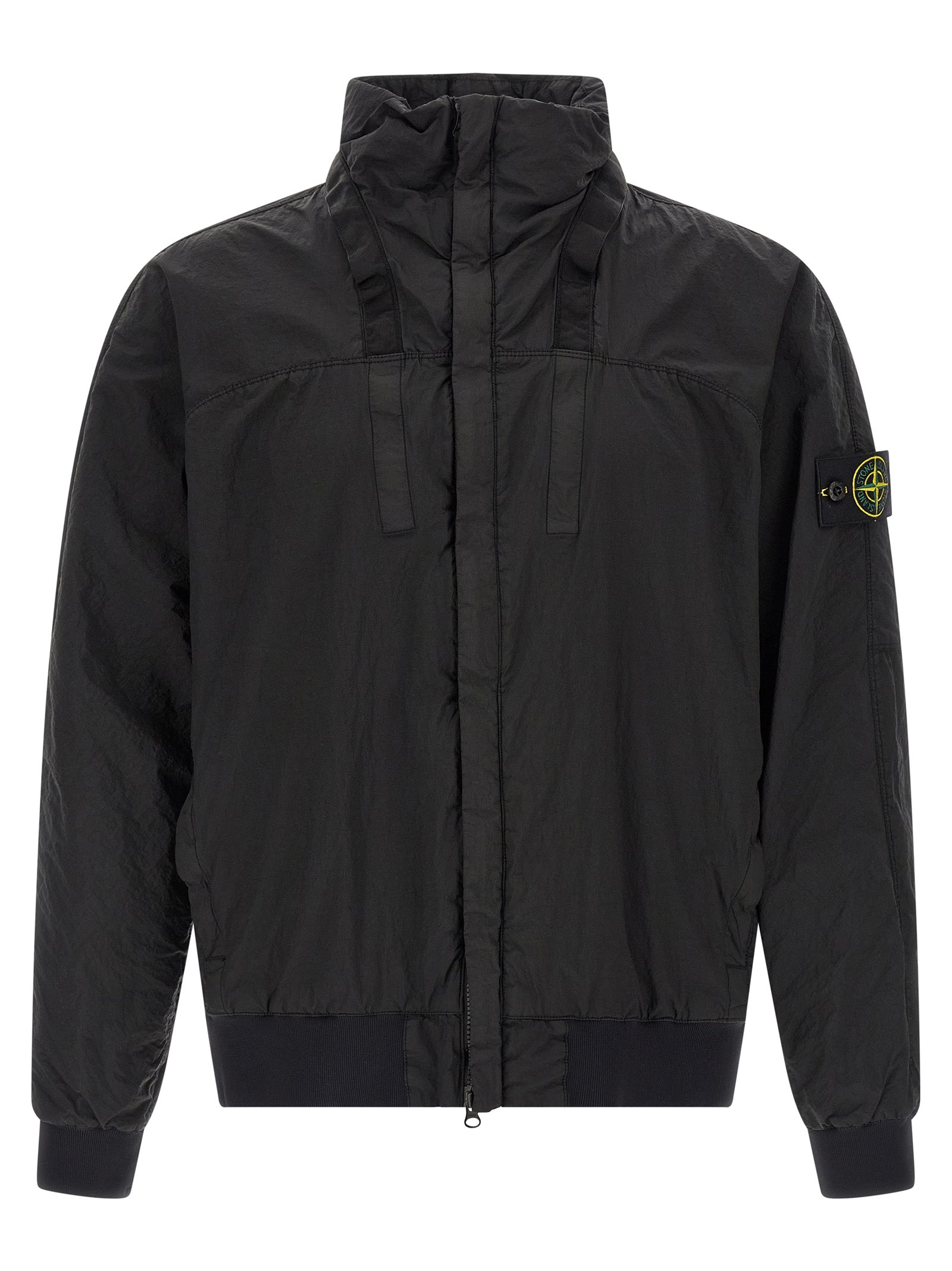 Stone Island Black Polyamide Men's Bomber