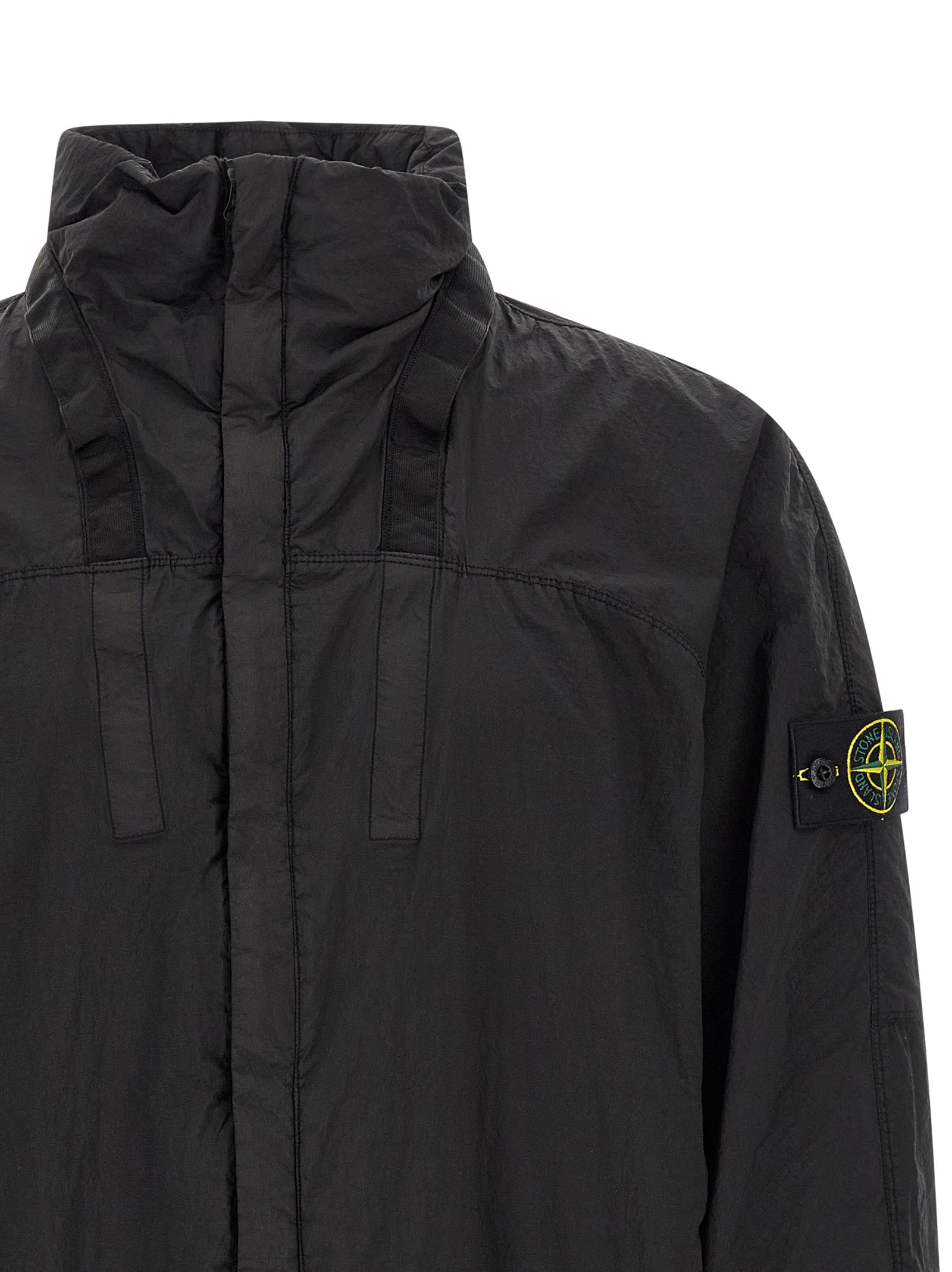Stone Island Black Polyamide Men's Bomber