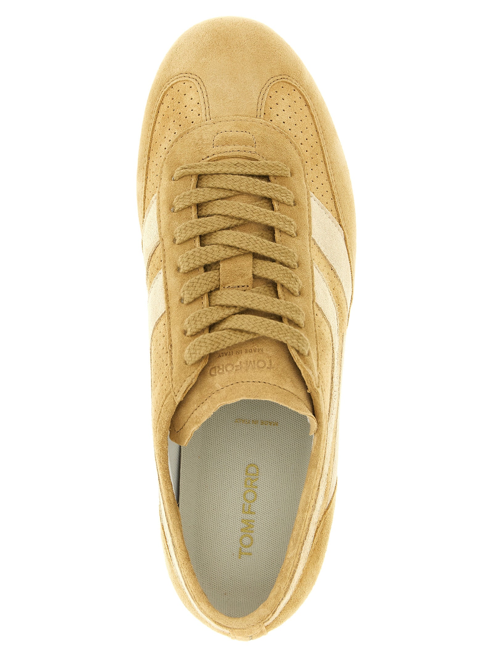 Tom Ford Beige Calfskin Men's Sneakers