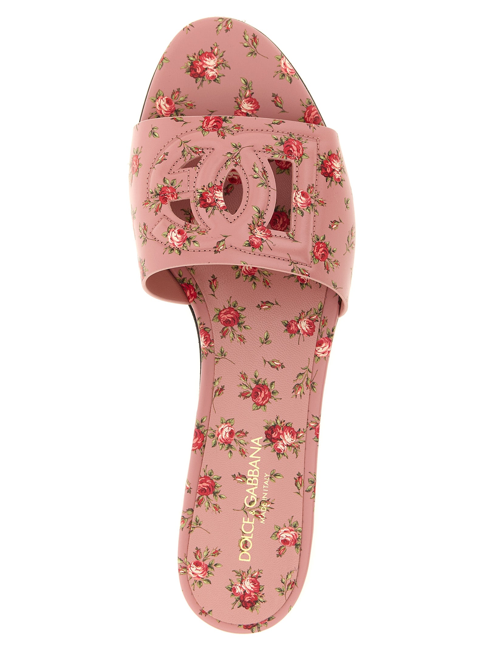 Dolce & Gabbana Multicolor Calfskin Women's Slides