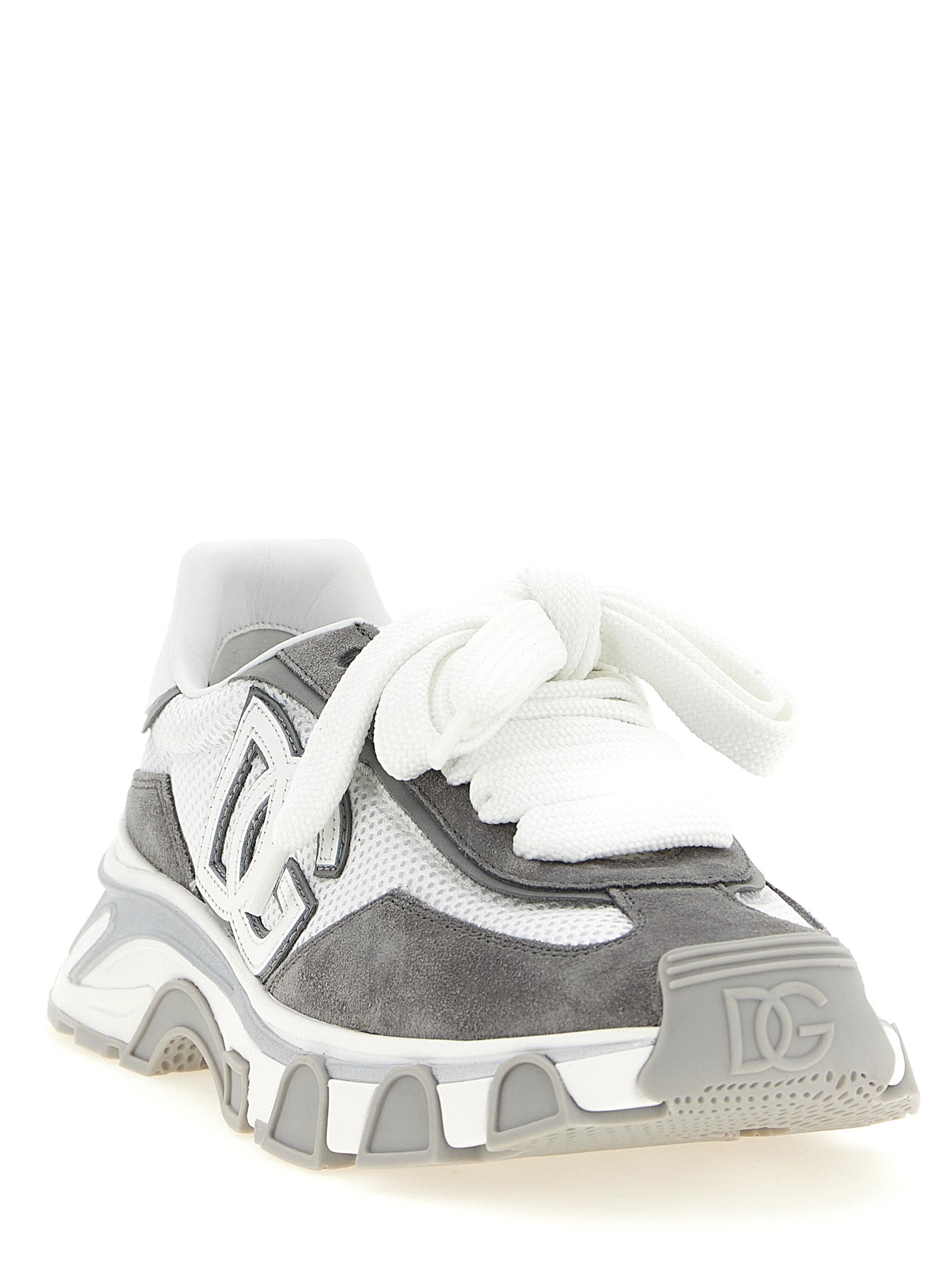 Dolce & Gabbana Gray Polyester Athletic Women's Sneakers