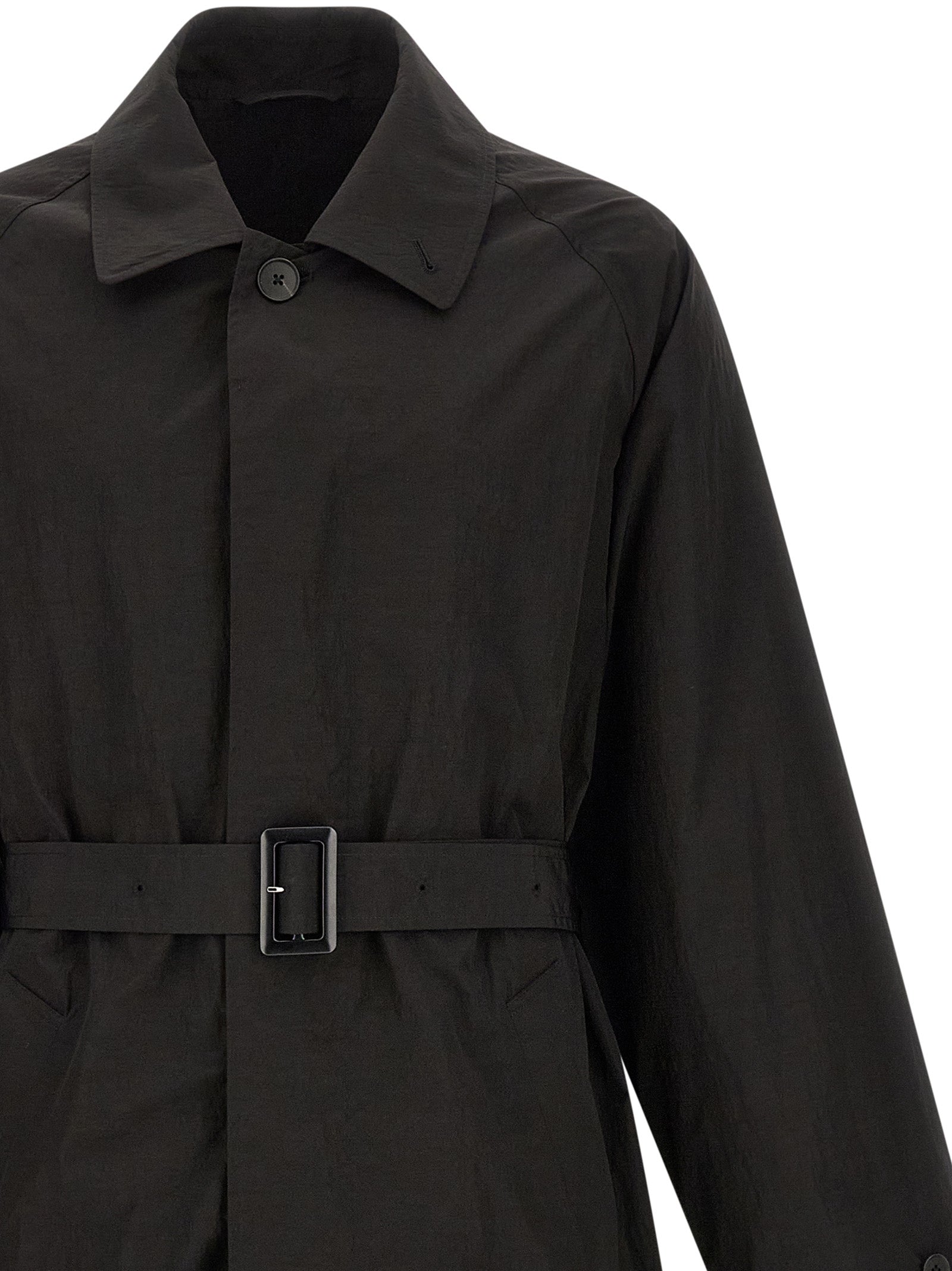 SSSTEIN Black Polyester Men's Coat