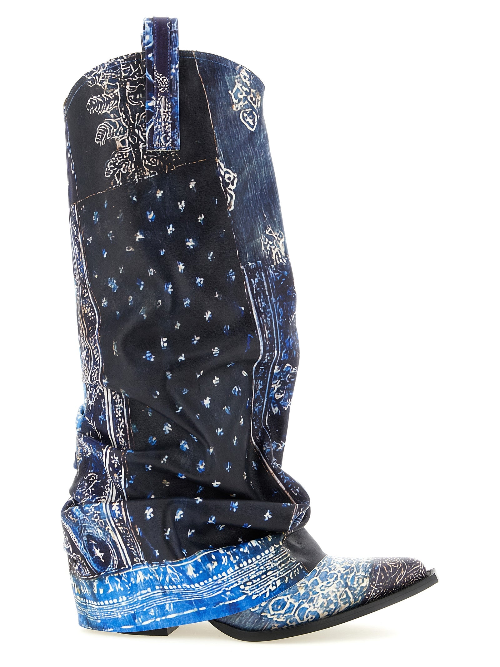 R13 Blue Leather Chelsea Women's Boots