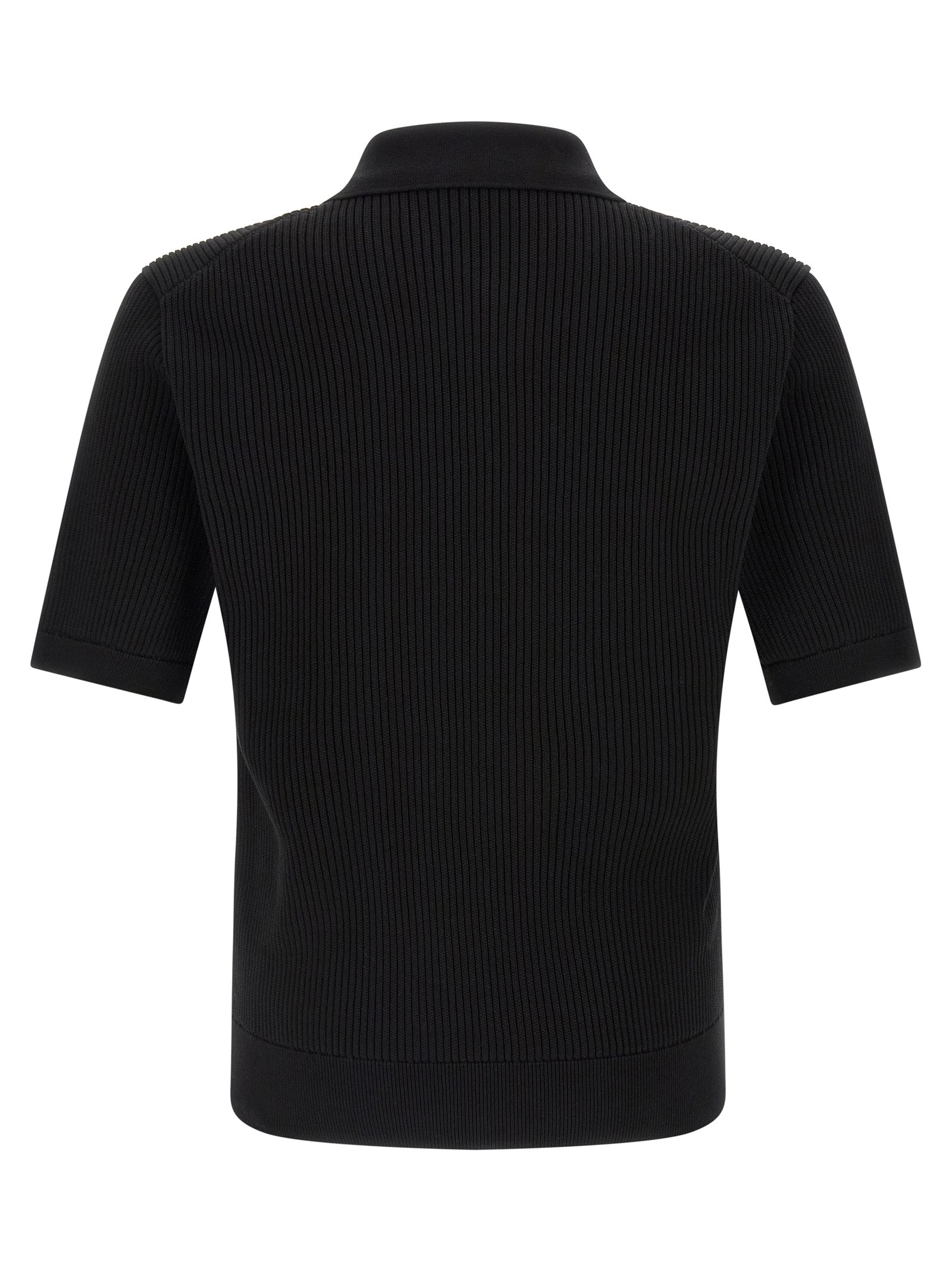 Dolce & Gabbana Black Cotton Polo Men's Shirt