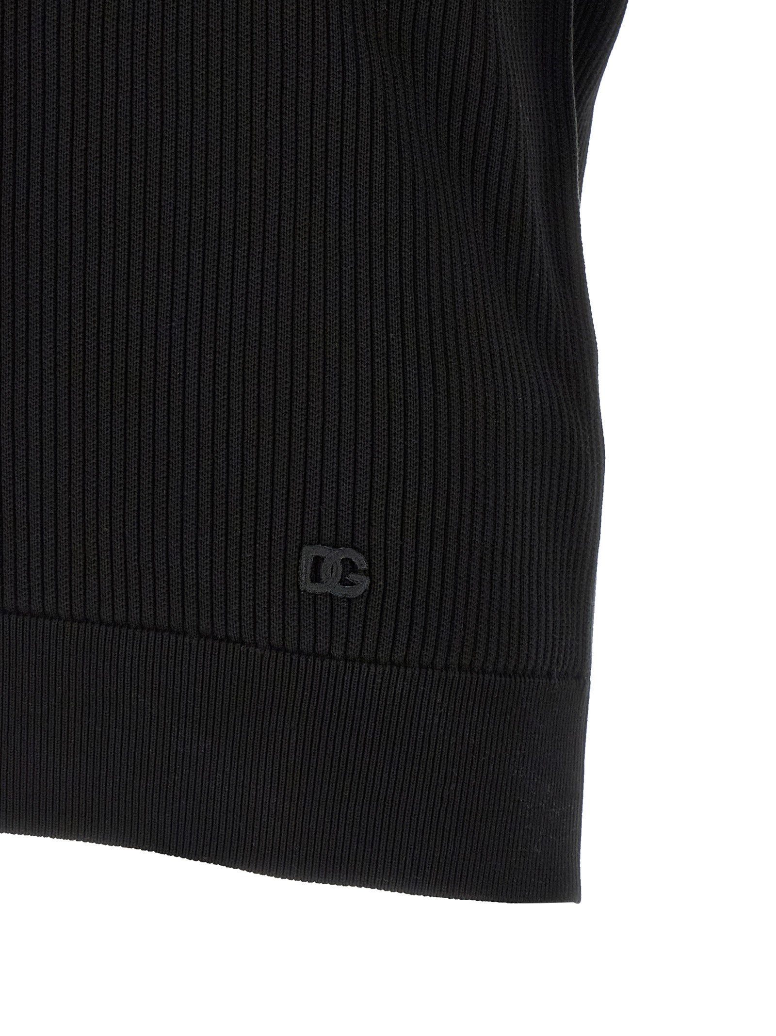 Dolce & Gabbana Black Cotton Polo Men's Shirt