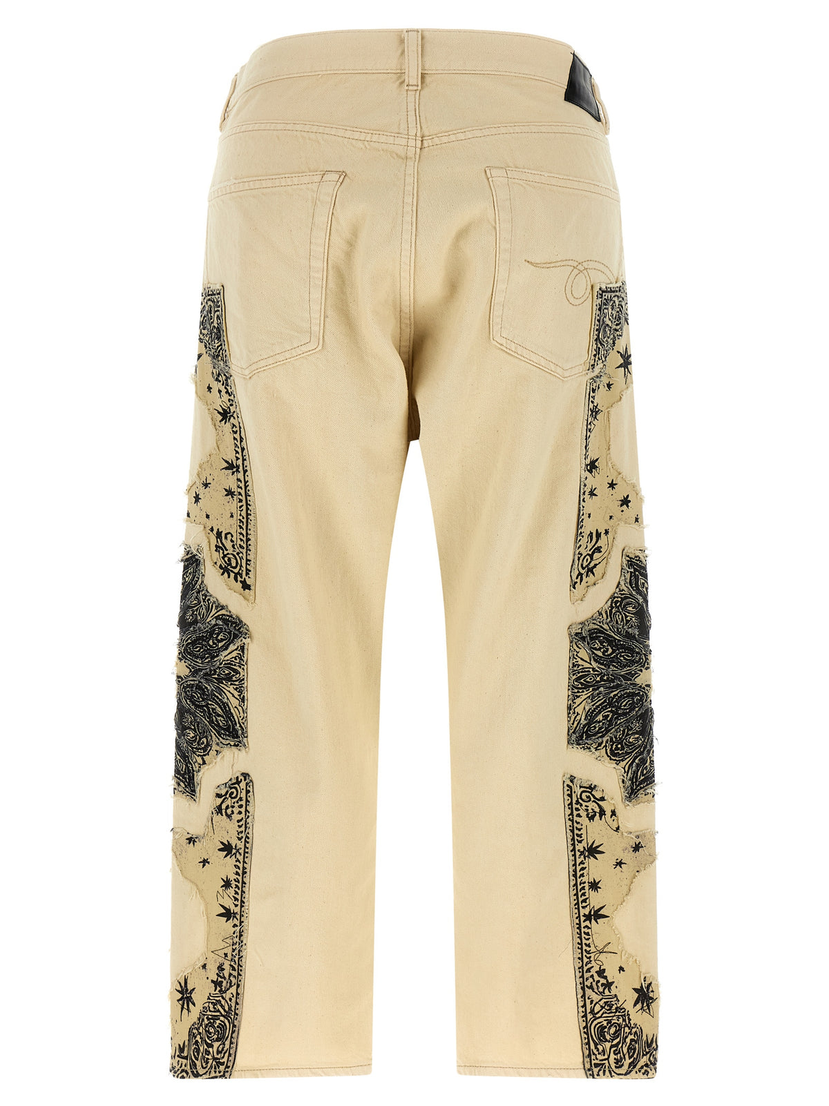 R13 Beige Cotton Straight-Leg Women's Jeans