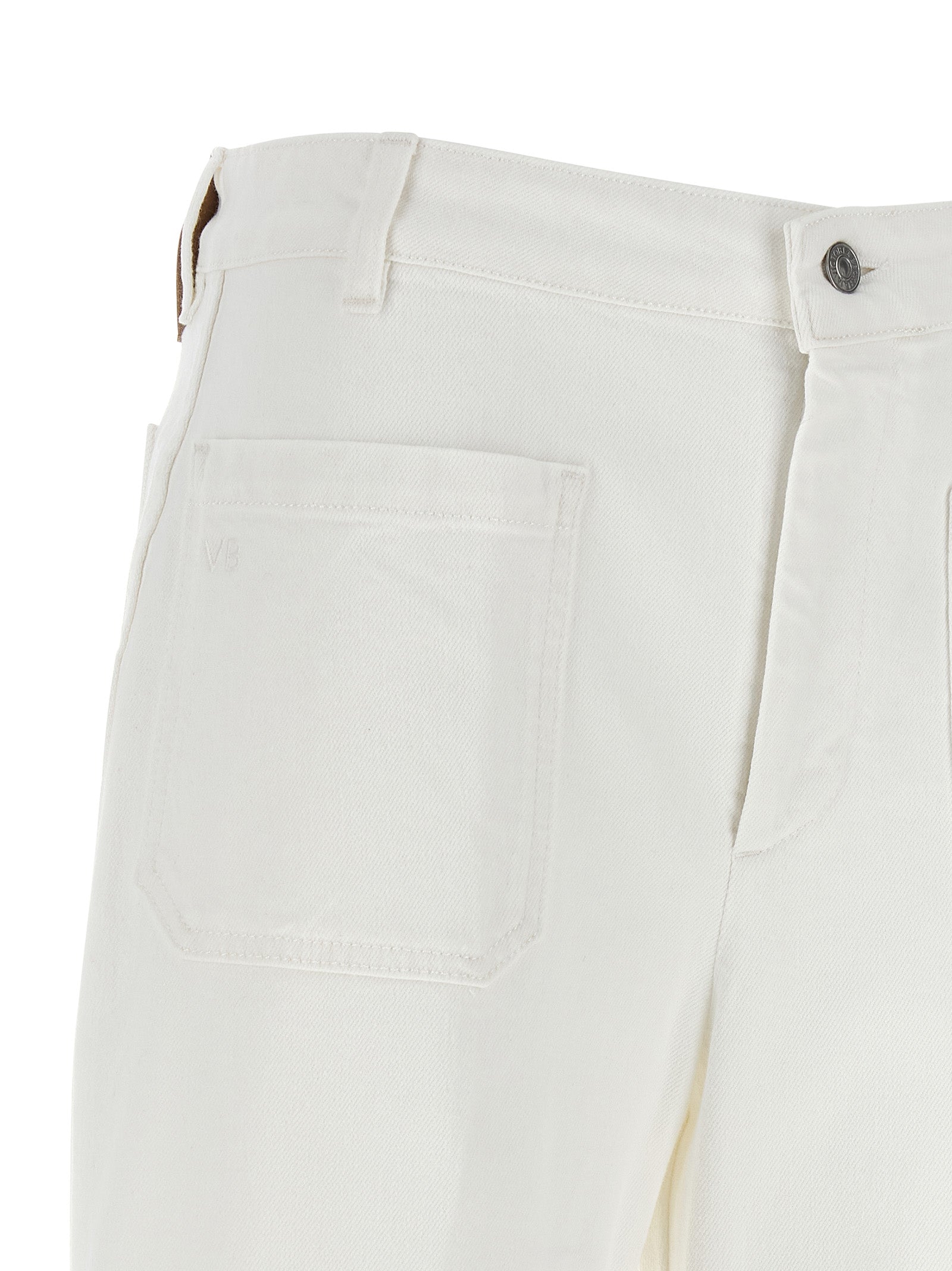 Victoria Beckham White Cotton Flared Women's Jeans