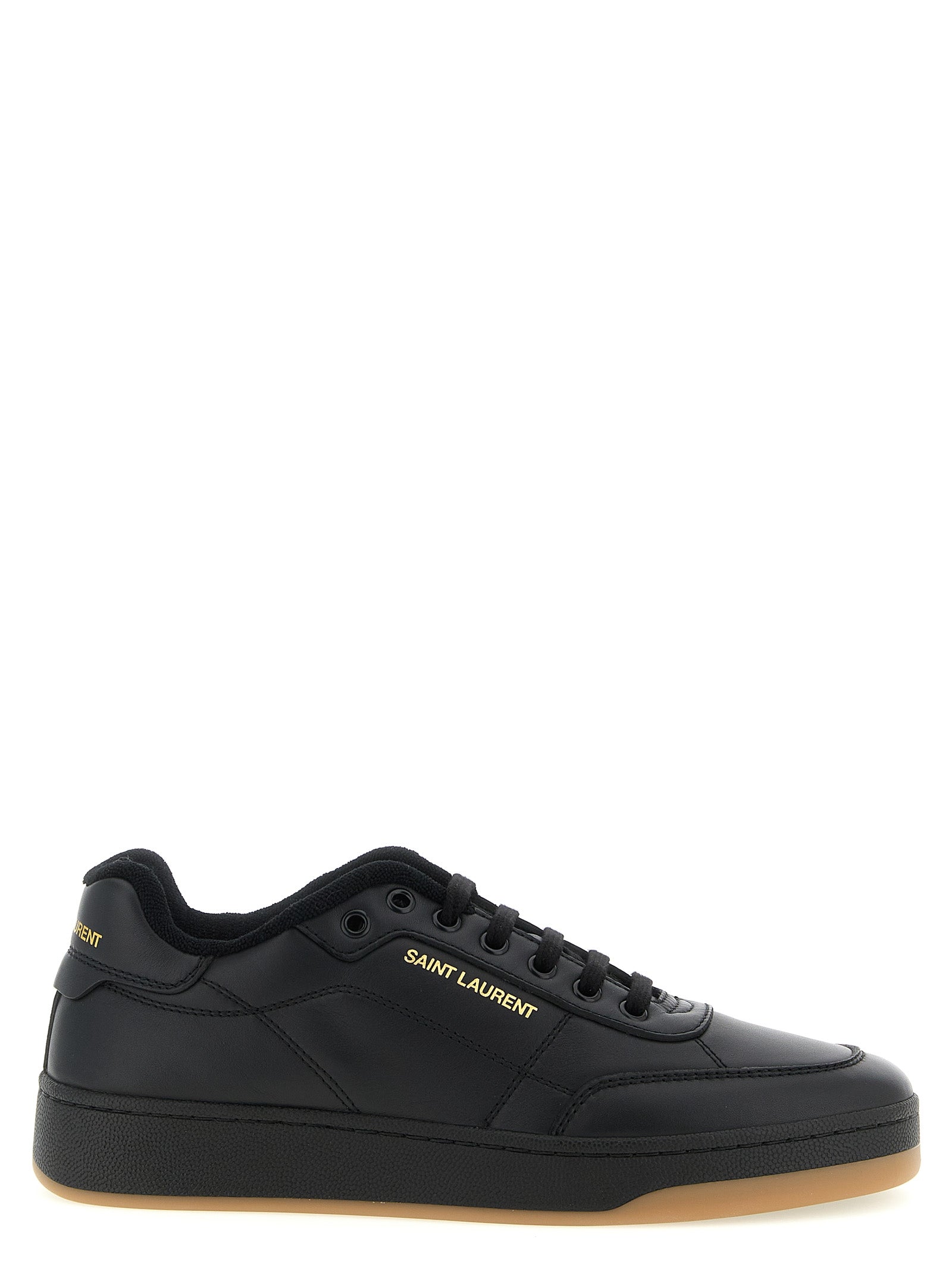 Saint Laurent Black Calfskin Low Top Men's Sneakers