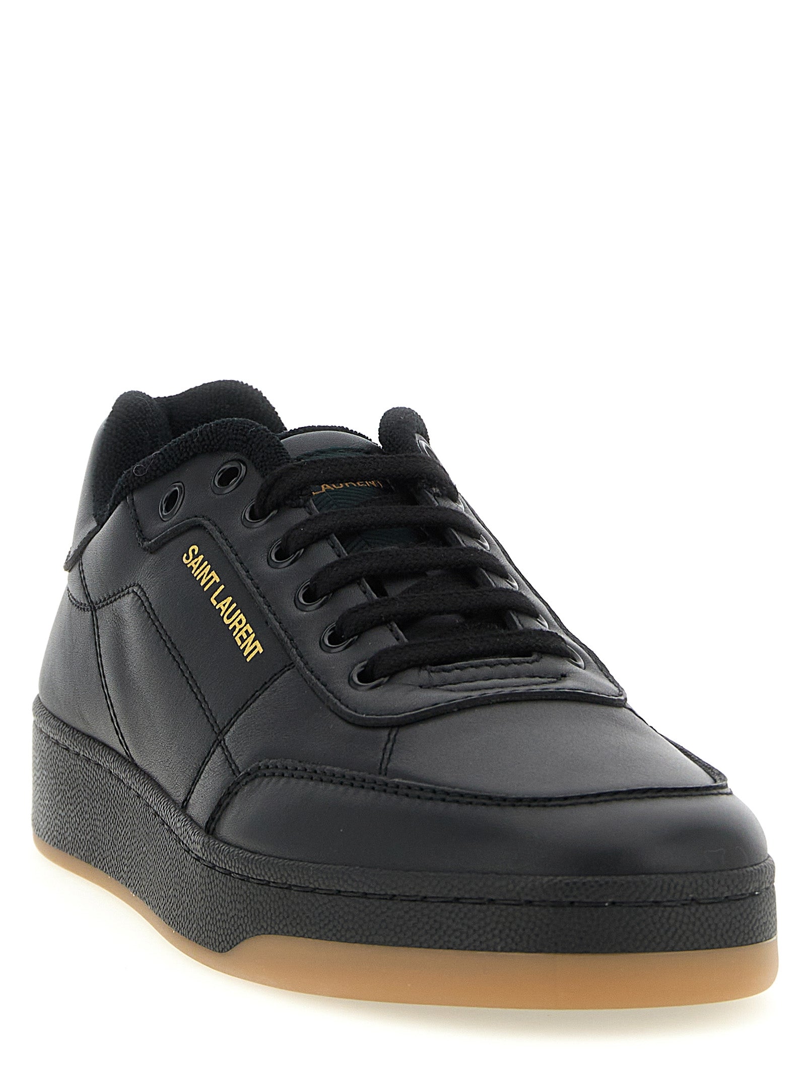 Saint Laurent Black Calfskin Low Top Men's Sneakers
