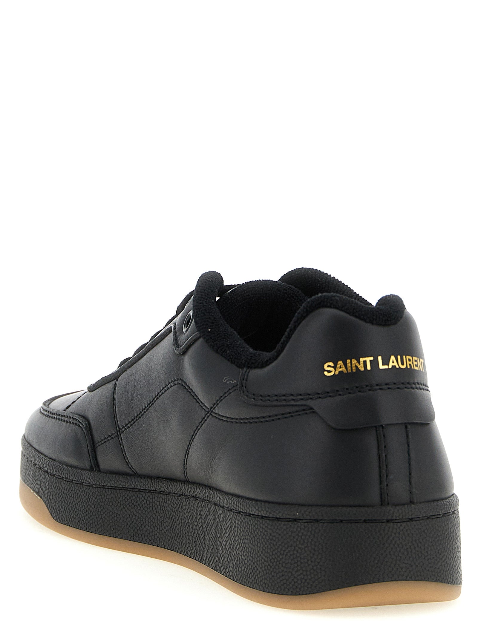 Saint Laurent Black Calfskin Low Top Men's Sneakers